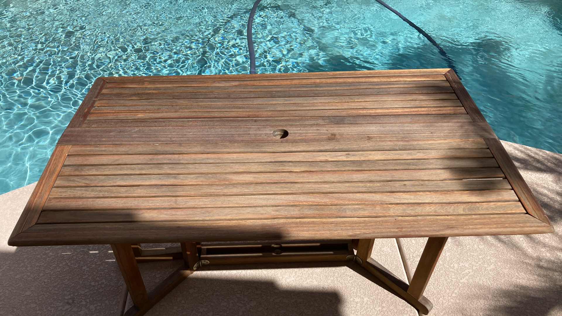 Photo 1 of IMPROVEMENTS WOOD PATIO TABLE & CHAIRS (2) 34.75” X 60” H29.5”