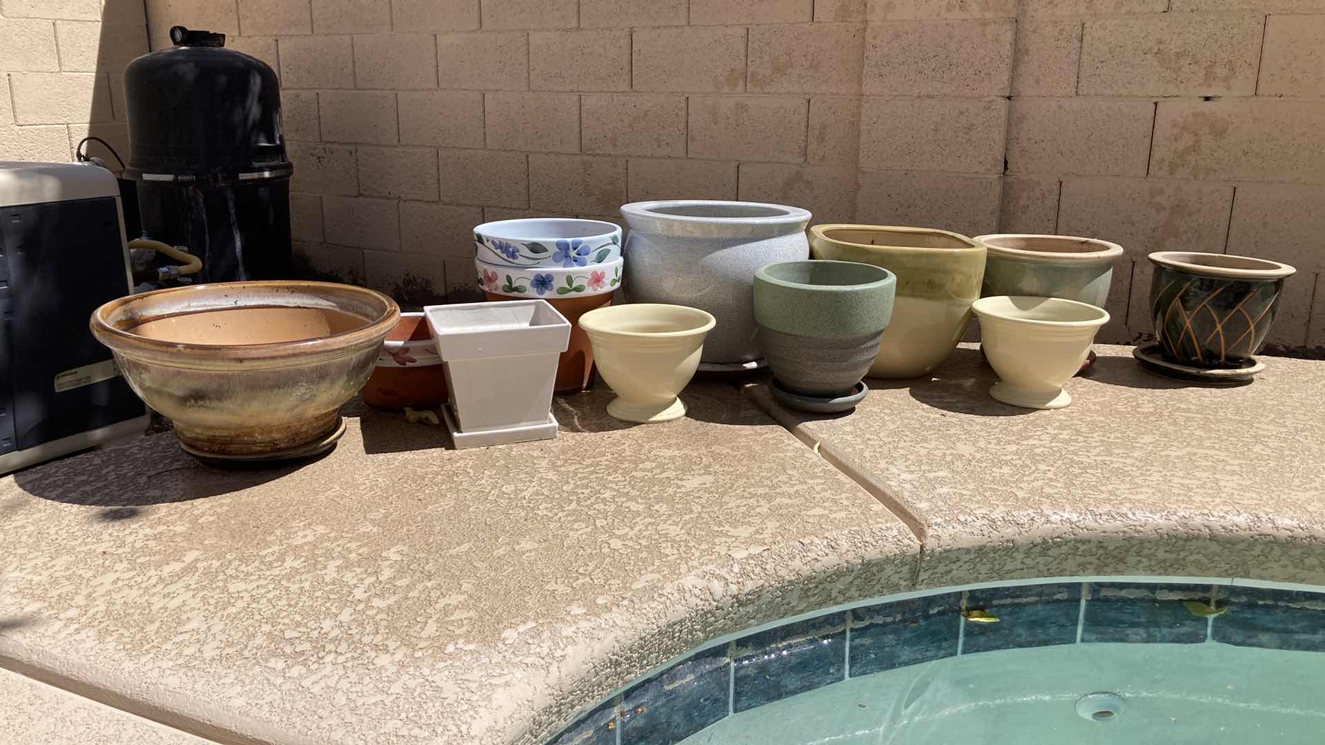 Photo 1 of OUTDOOR CERAMIC PLANTERS (10)