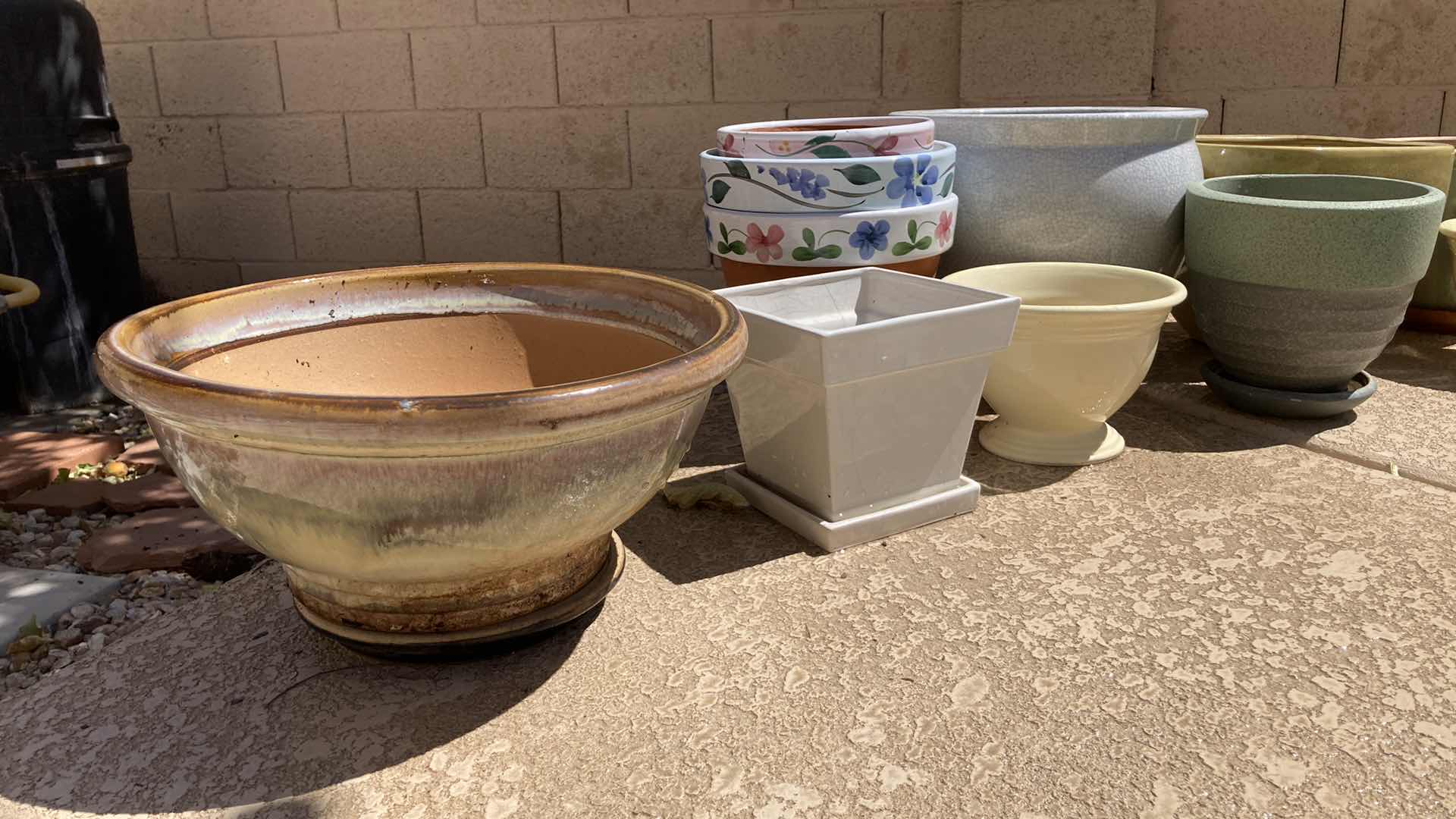 Photo 1 of OUTDOOR CERAMIC PLANTERS (10)