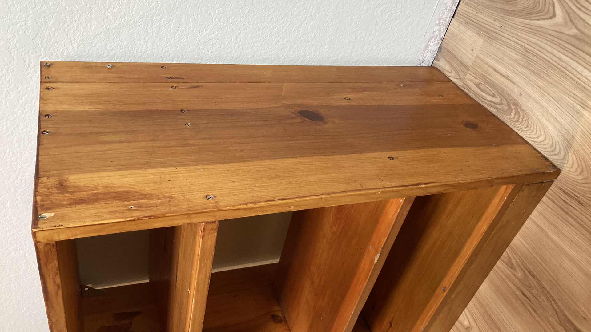 Photo 1 of STAINED PINE BOOK SHELF 23” X 14” H28.5”