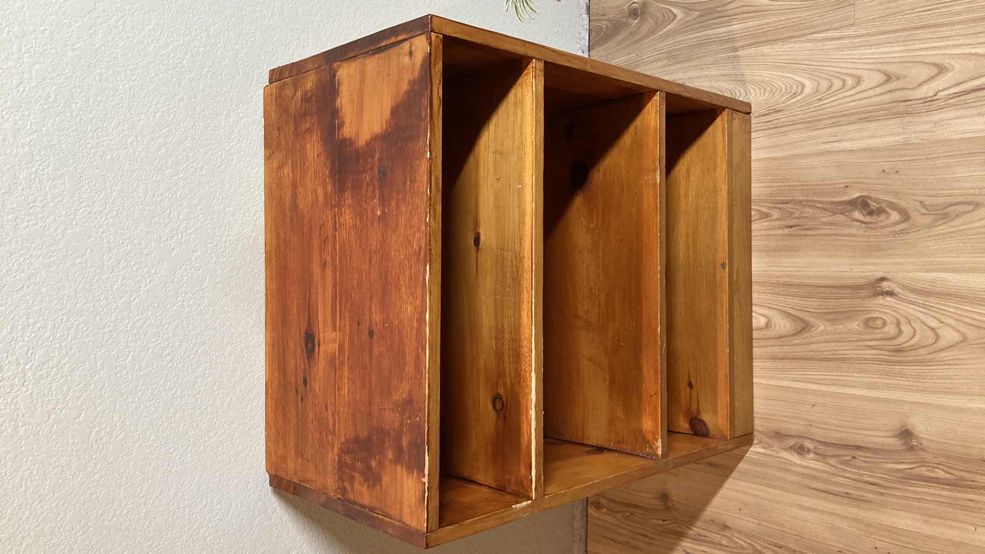 Photo 1 of STAINED PINE BOOK SHELF 23” X 14” H28.5”