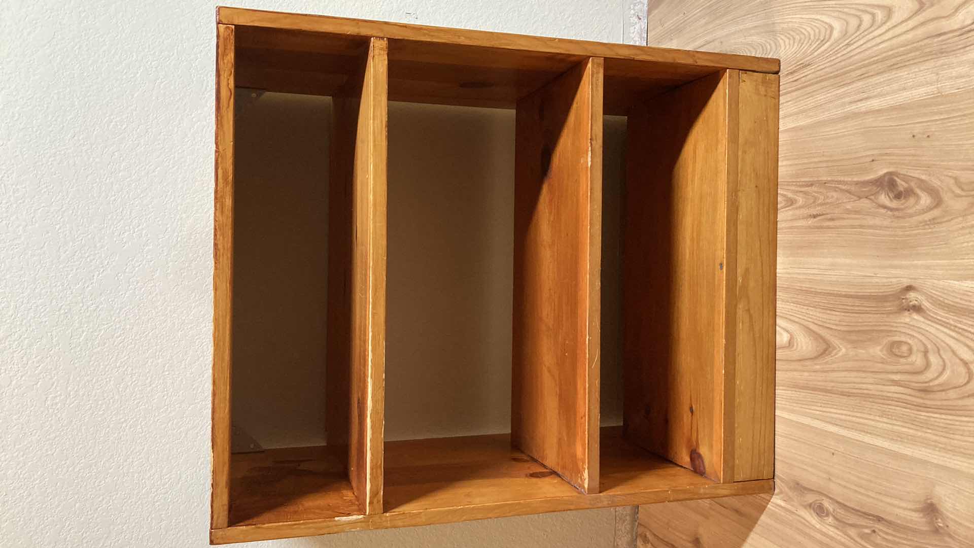 Photo 1 of STAINED PINE BOOK SHELF 23” X 14” H28.5”