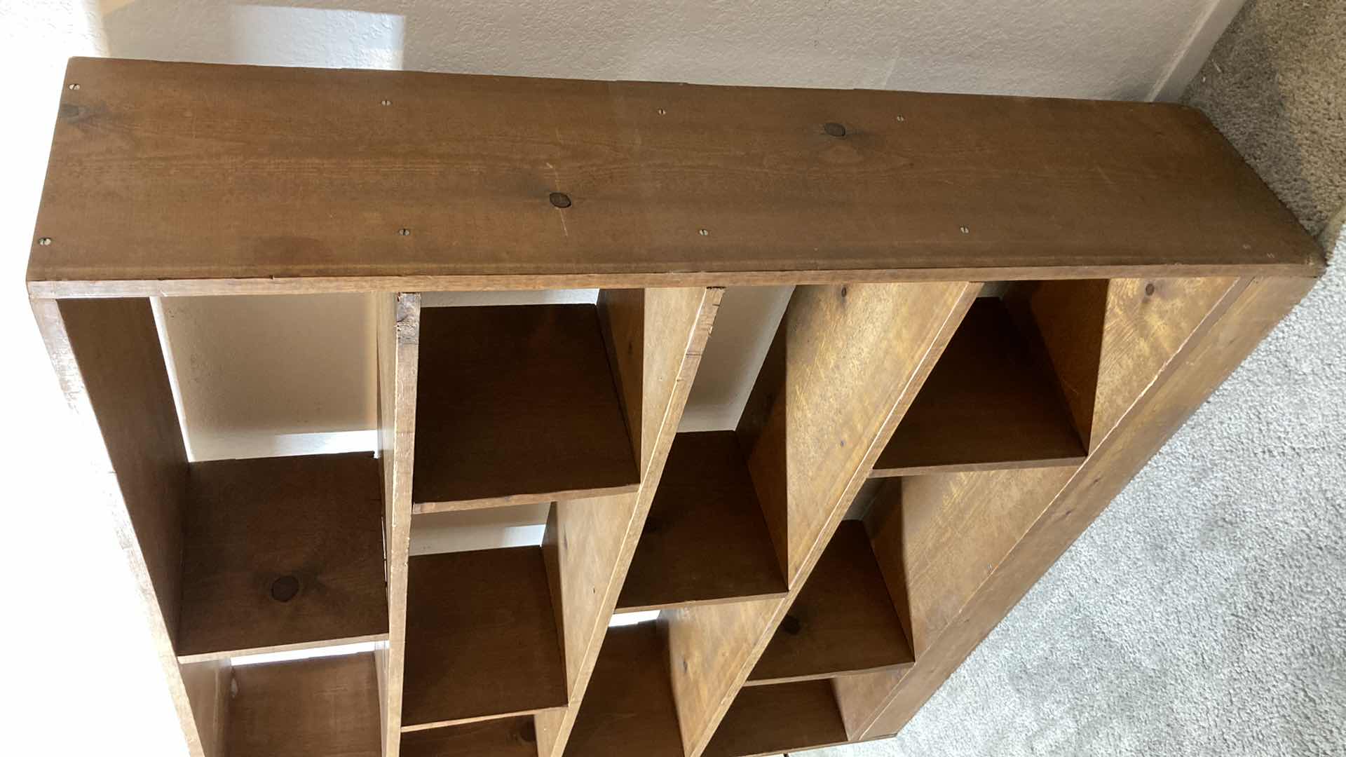 Photo 1 of SOLID WOOD ORNATE BOOK SHELF 49.5” X 11” H47.75”