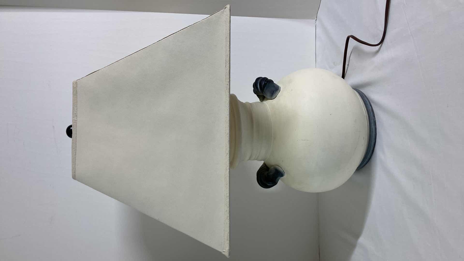 View 2 of MID-CENTURY CERAMIC LAMP W WHITE SHADE 14.25” X 21.5”