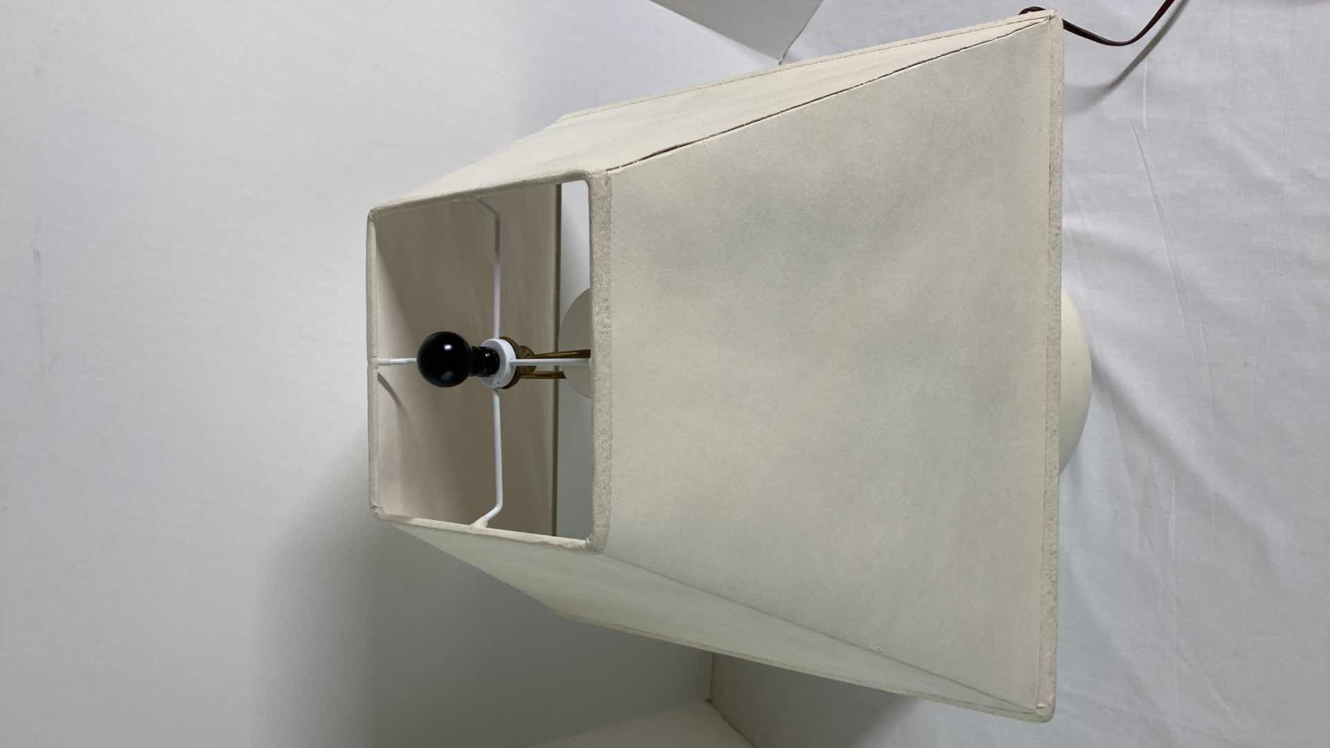 View 6 of MID-CENTURY CERAMIC LAMP W WHITE SHADE 14.25” X 21.5”