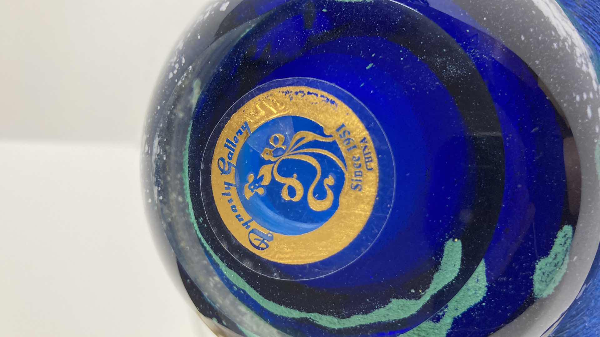 Photo 1 of DYNASTY GALLERY EARTH BLOWN GLASS GLOBE 4” X 3.5”