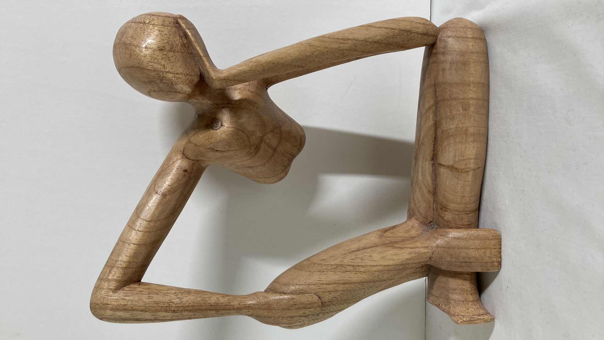 Photo 1 of THINKING MAN HANDCRAFTED WOOD SCULPTURE 7.75” X 3” H9.25”