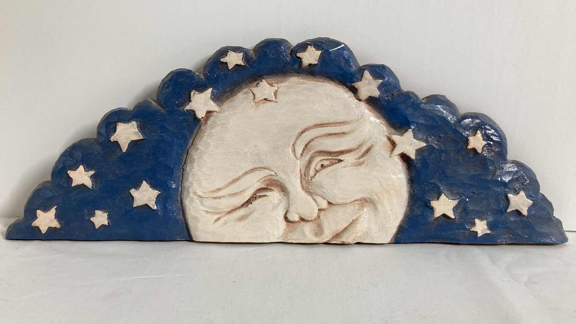 Photo 1 of HAND PAINTED SUN & MOON WALL ARTWORK 17.5” X 7.5”