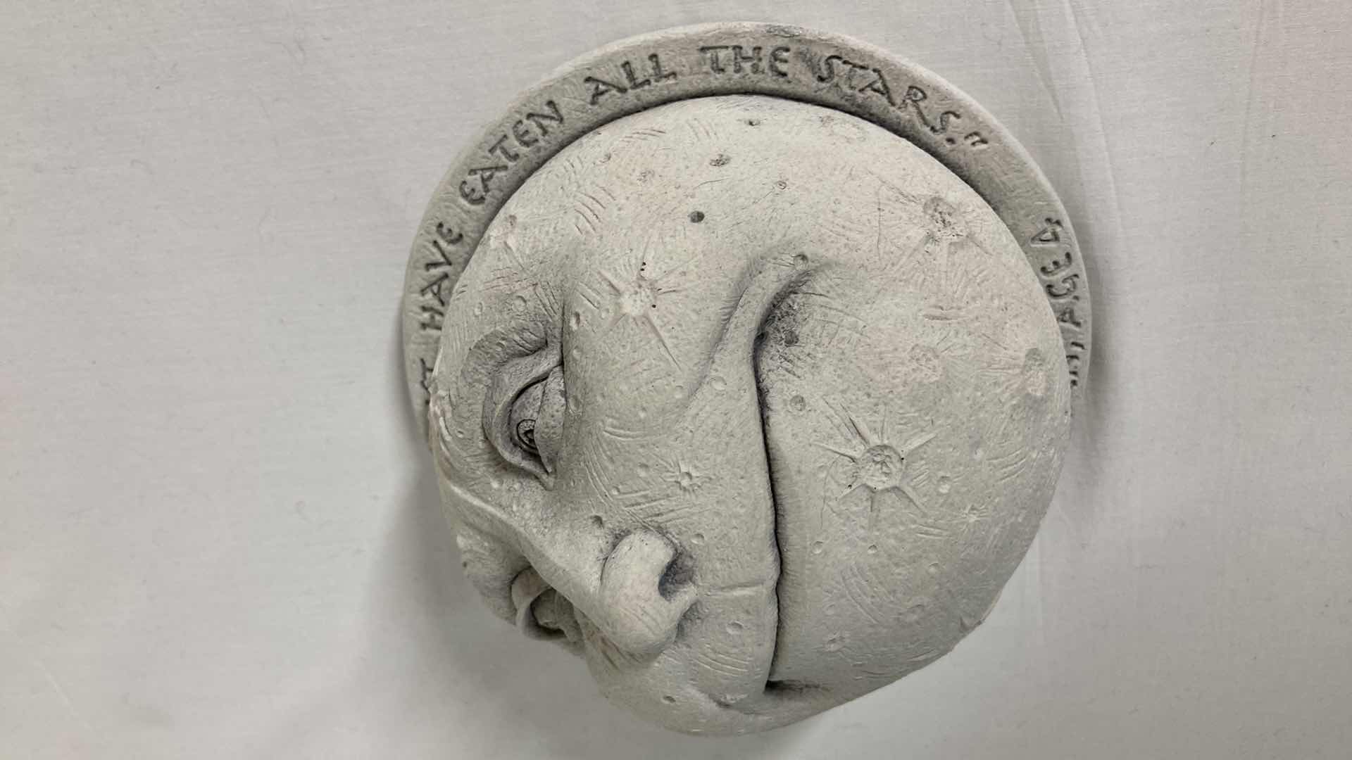 Photo 1 of MOON FACE CERAMIC WALL ARTWORK 6” X 4”