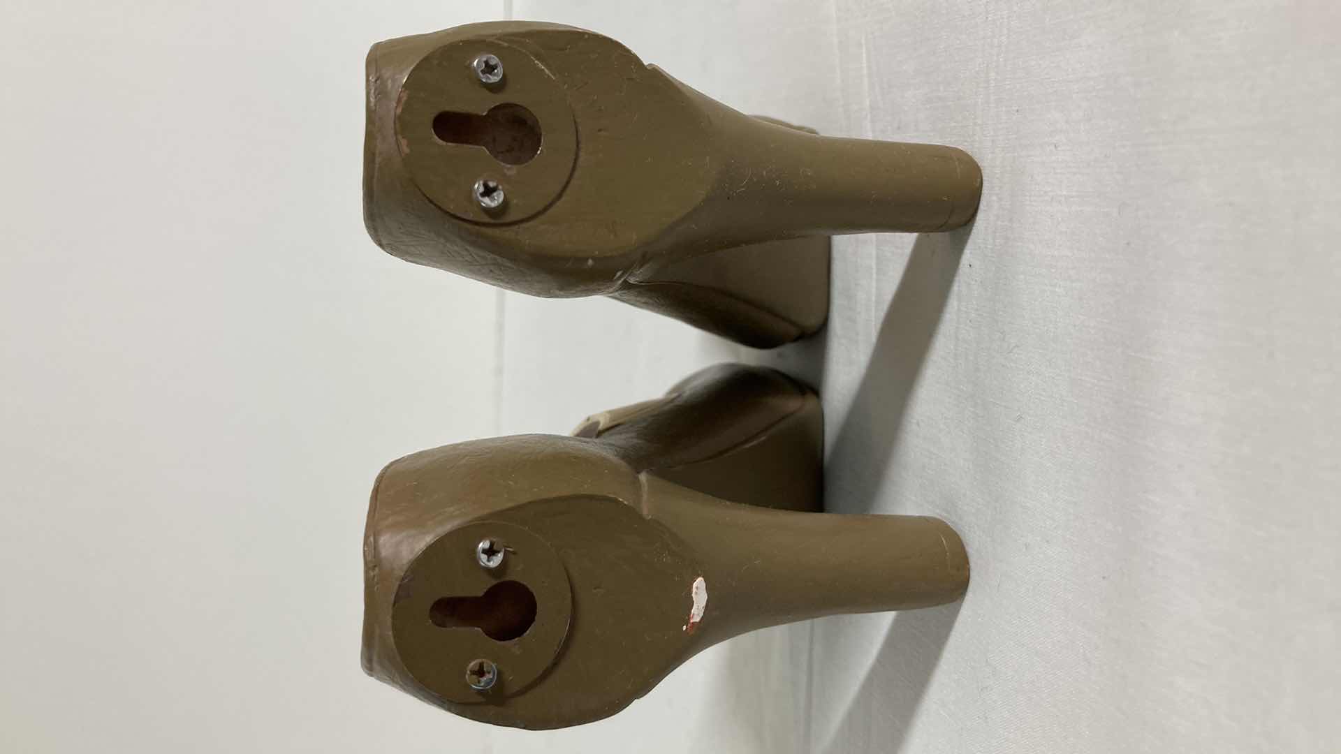 Photo 1 of VINTAGE HEEL COAT HOOKS (2) 4.5” X 4”