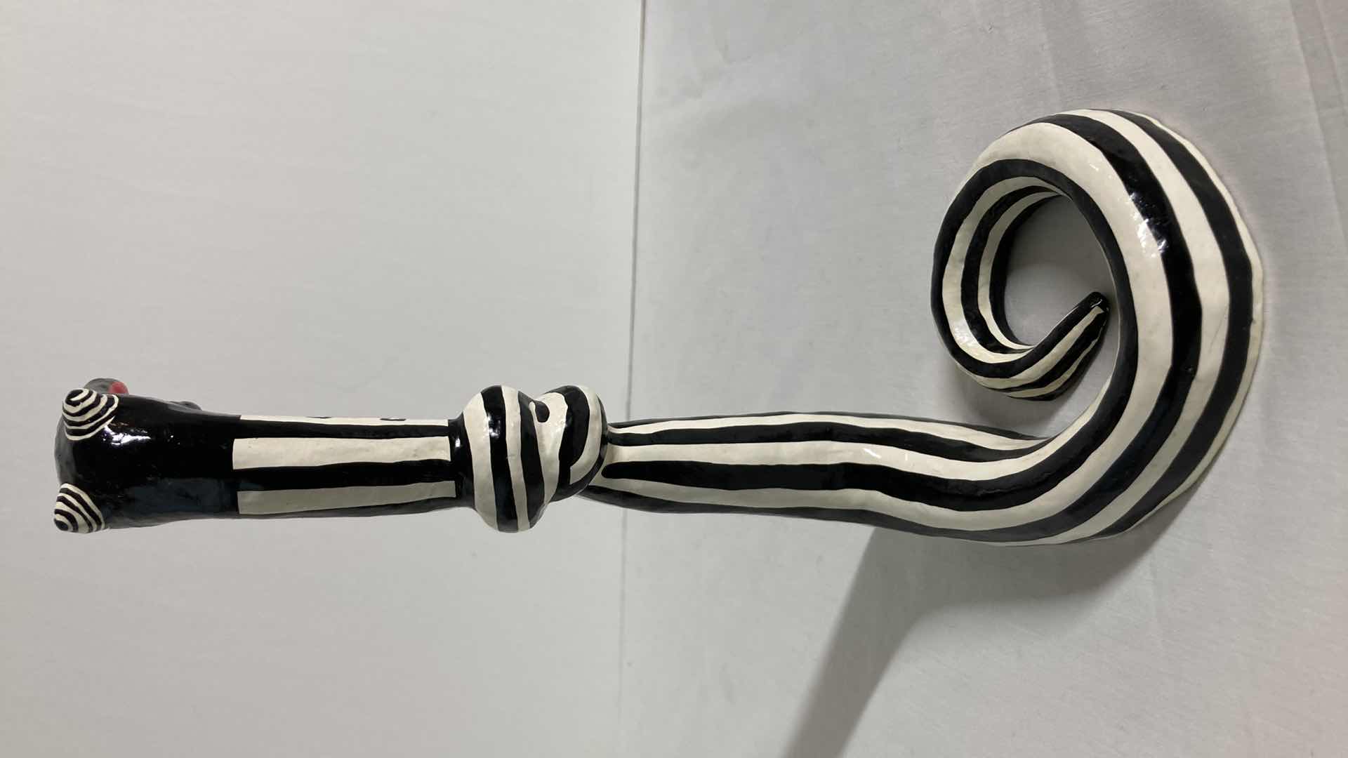 Photo 1 of SNAKE ABSTRACT PAPER MACHE HANDMADE ARTWORK 4.5” X 9”