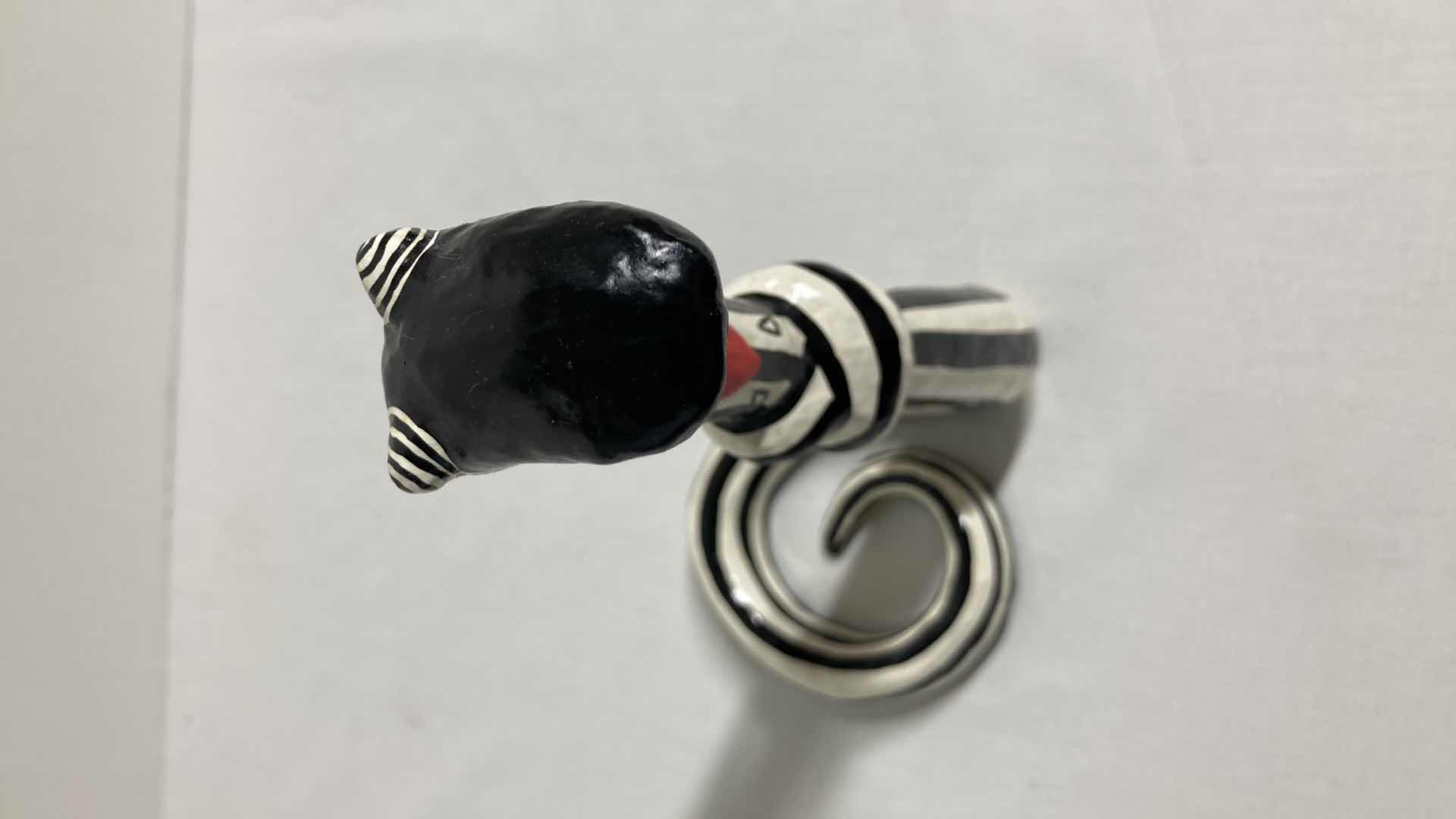 Photo 1 of SNAKE ABSTRACT PAPER MACHE HANDMADE ARTWORK 4.5” X 9”