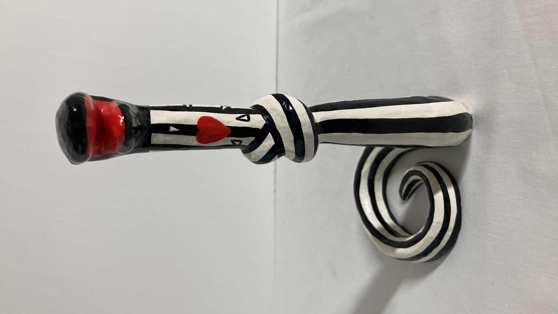 Photo 1 of SNAKE ABSTRACT PAPER MACHE HANDMADE ARTWORK 4.5” X 9”