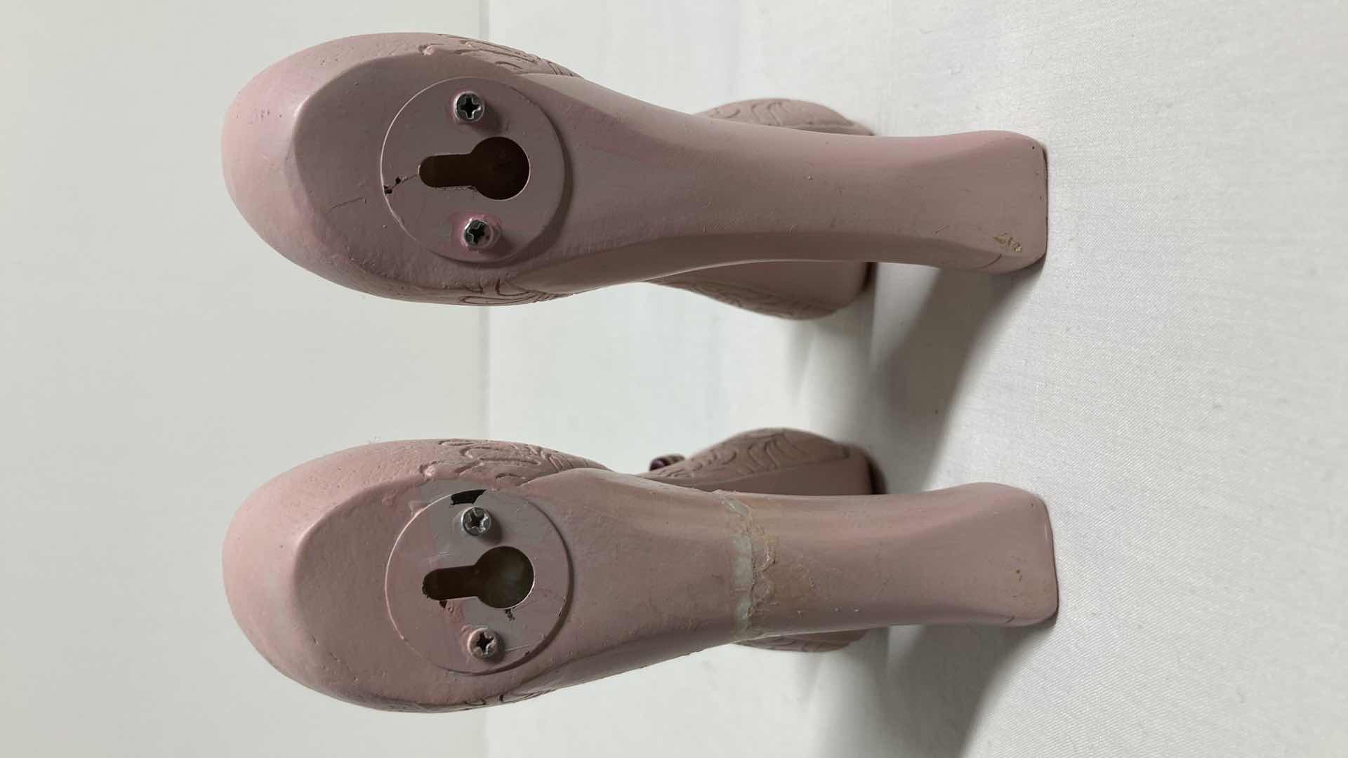 Photo 1 of VINTAGE BOWTIE HEEL COAT HOOKS (2) 4.5” X 4”