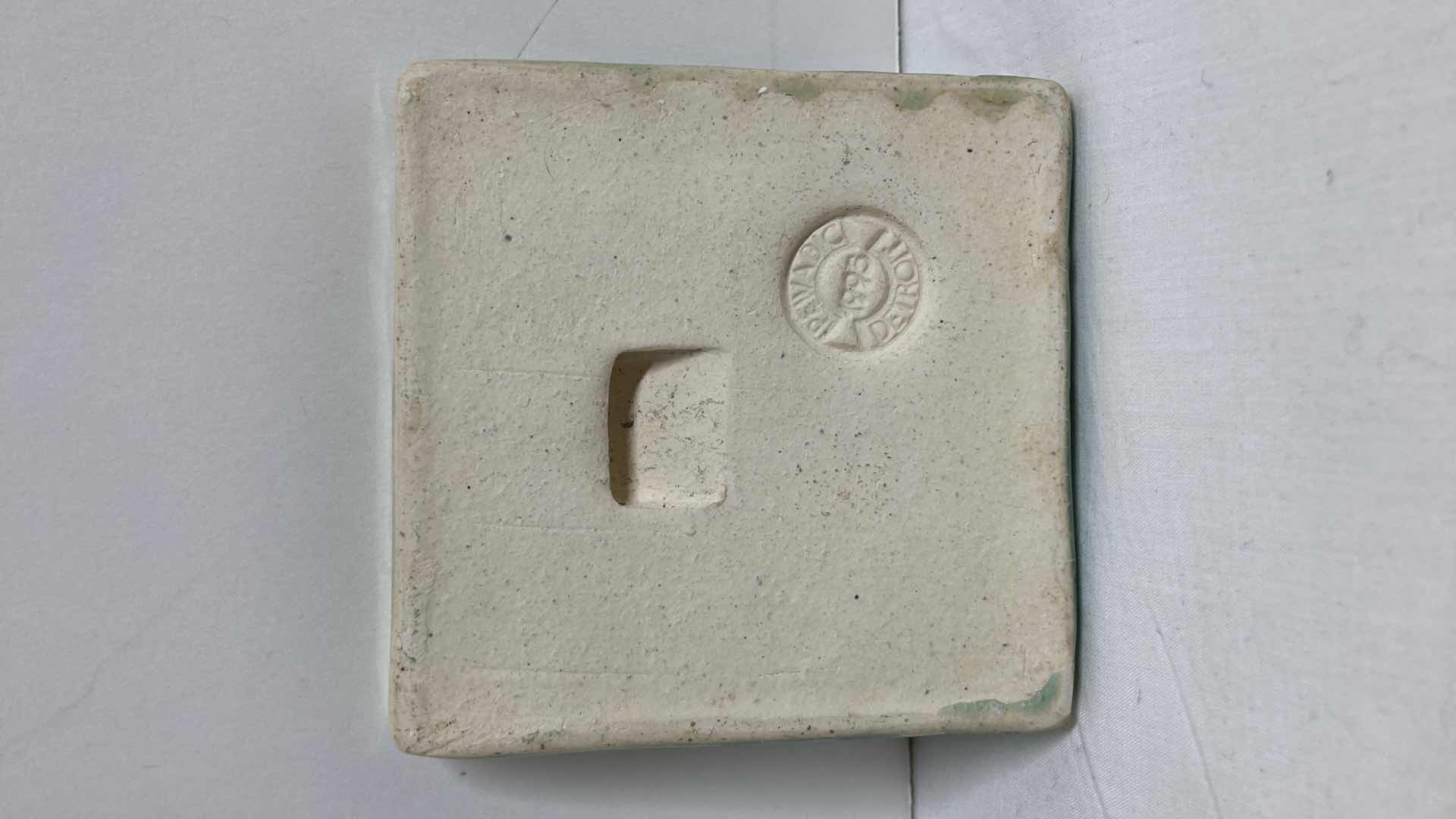 Photo 1 of PEWABIC DETROIT POTTERY DUCK WALL ARTWORK 1995 3.75” X 3.75”