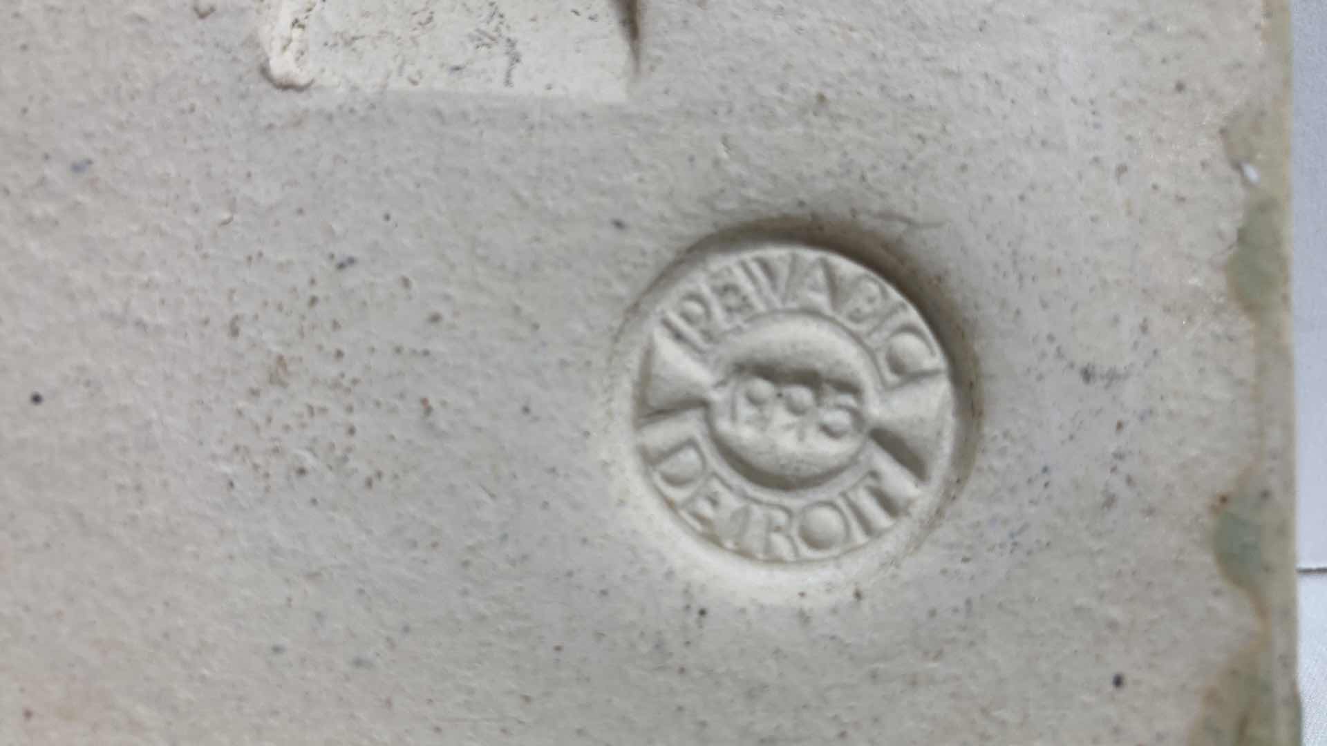 Photo 1 of PEWABIC DETROIT POTTERY DUCK WALL ARTWORK 1995 3.75” X 3.75”