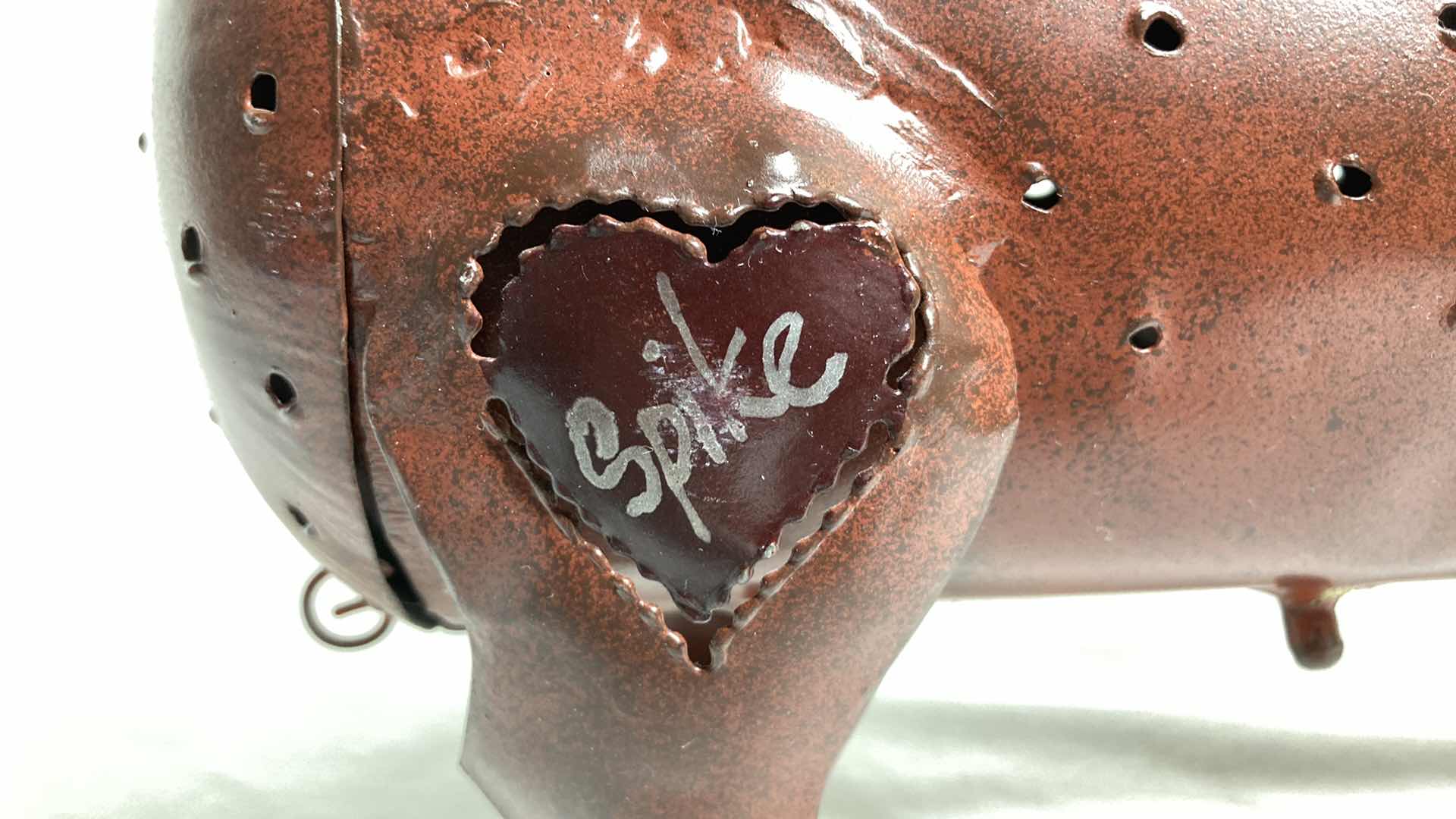 Photo 1 of BLUE HANDWORKS SPIKE DACHSHUND CANDLE HOLDER 8.5” X 21” H10.5”