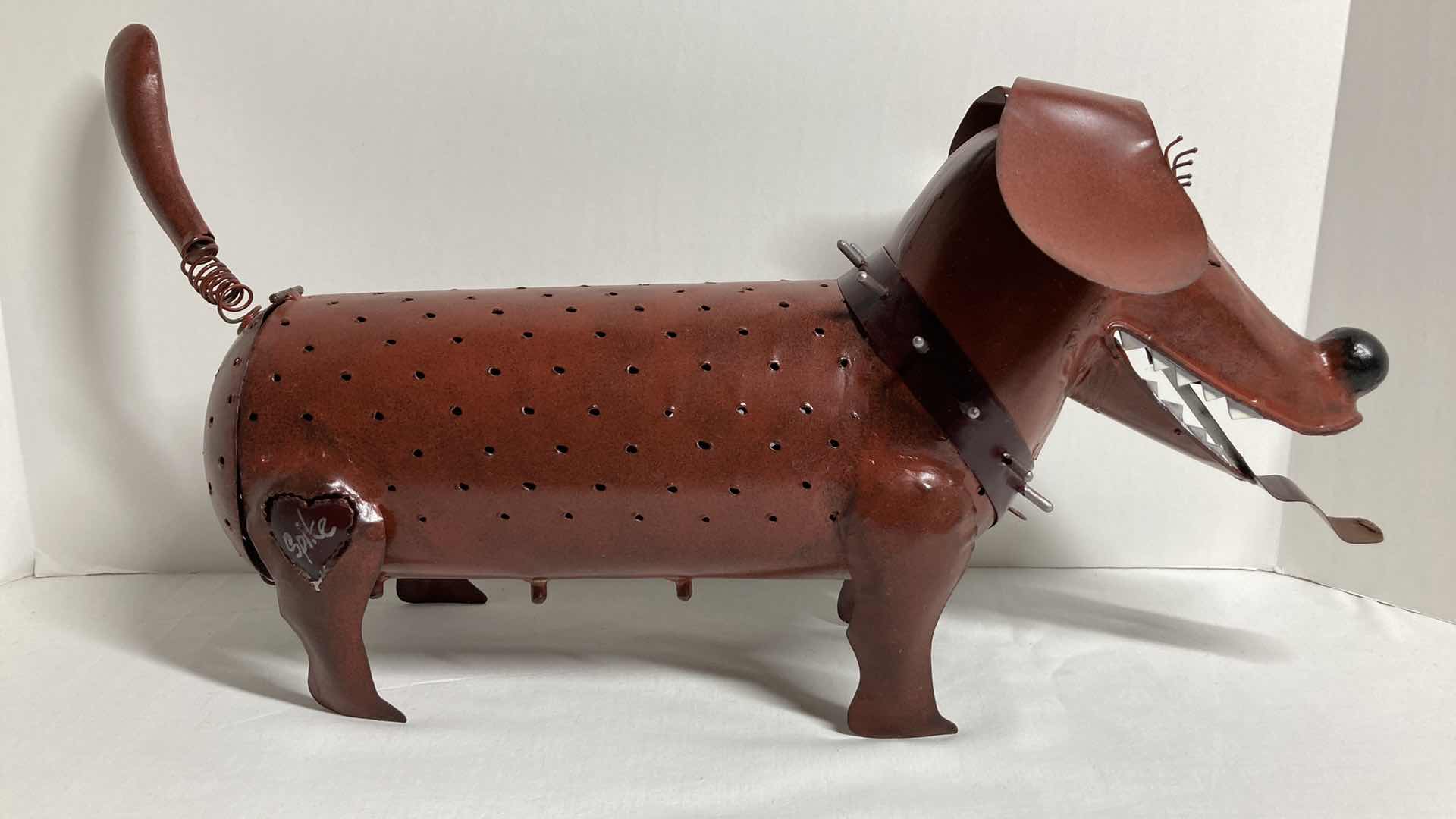 Photo 1 of BLUE HANDWORKS SPIKE DACHSHUND CANDLE HOLDER 8.5” X 21” H10.5”