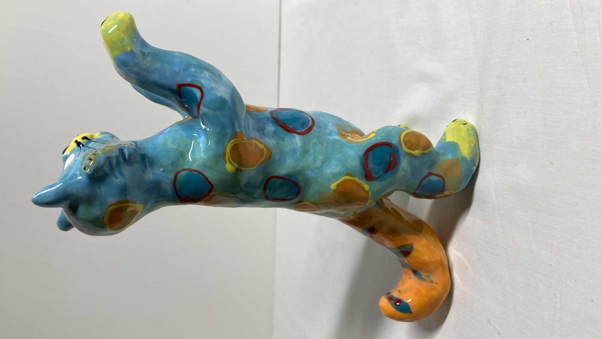 Photo 1 of STANDING CAT CERAMIC SCULPTURE BY DOTTIE DRACOS 4” X 5” H8.75”