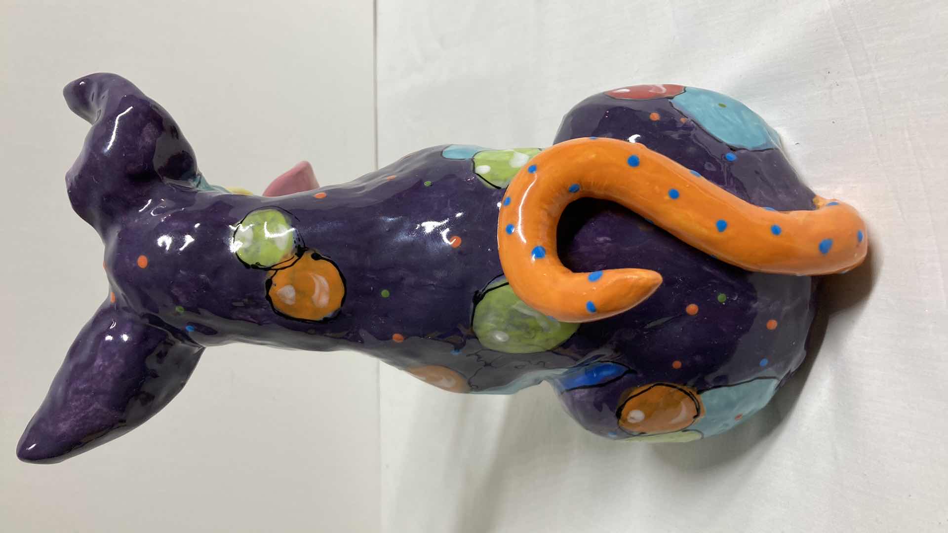 Photo 1 of SITTING DOG CERAMIC SCULPTURE BY DOTTIE DRACOS 5” X 8.5” H9.25”