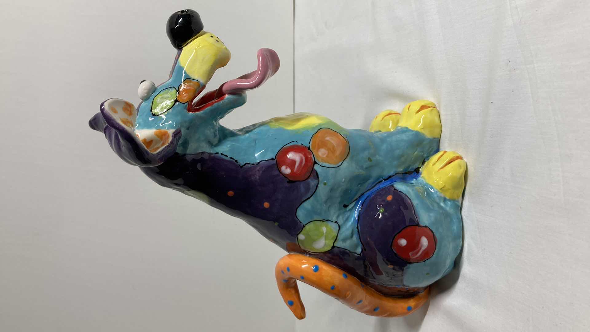 Photo 1 of SITTING DOG CERAMIC SCULPTURE BY DOTTIE DRACOS 5” X 8.5” H9.25”