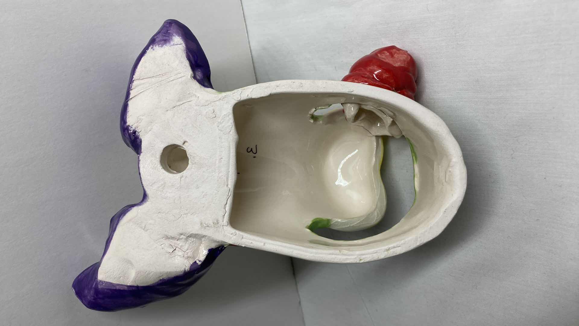 Photo 7 of ABSTRACT MULTI COLOR CERAMIC DOG MASK KONG 11/06 BY DOTTIE DRACOS 5.75” X 6.75”