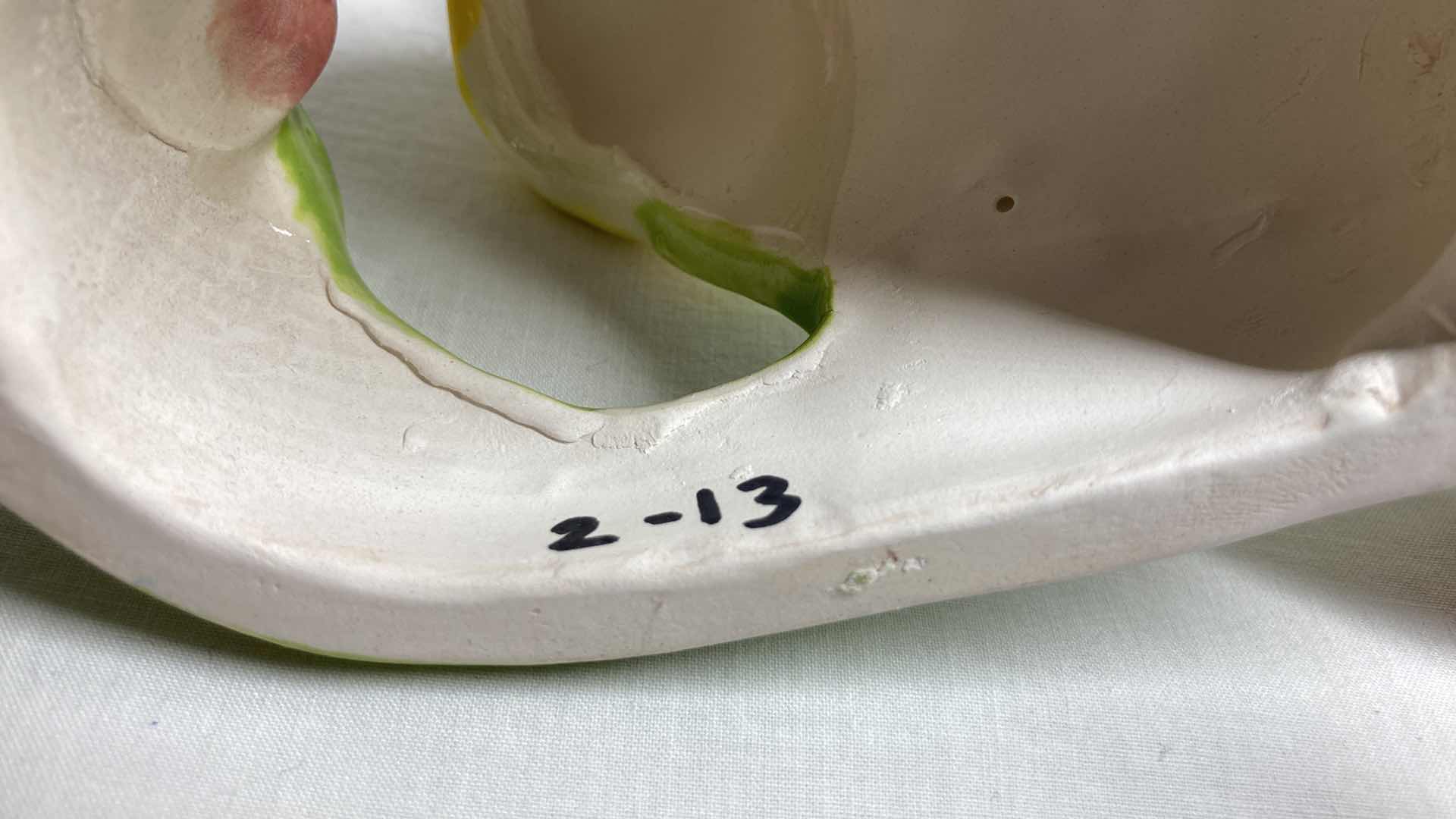 Photo 1 of ABSTRACT MULTI COLOR CERAMIC DOG MASK 2-13 BY DOTTIE DRACOS 5” X 7.25”