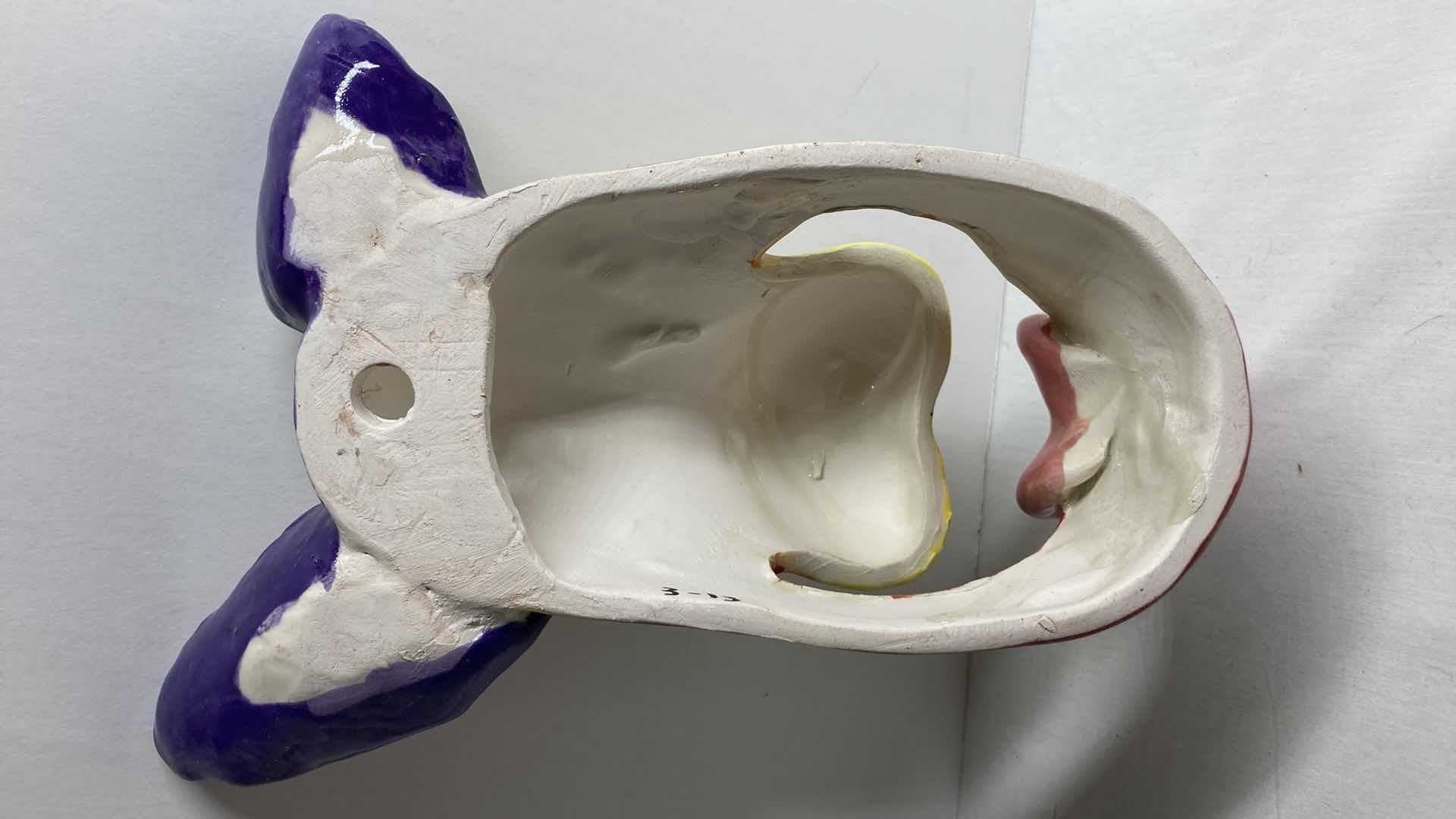 Photo 6 of ABSTRACT MULTI COLOR CERAMIC DOG MASK 3-13 BY DOTTIE DRACOS 6.5” X 10.5”