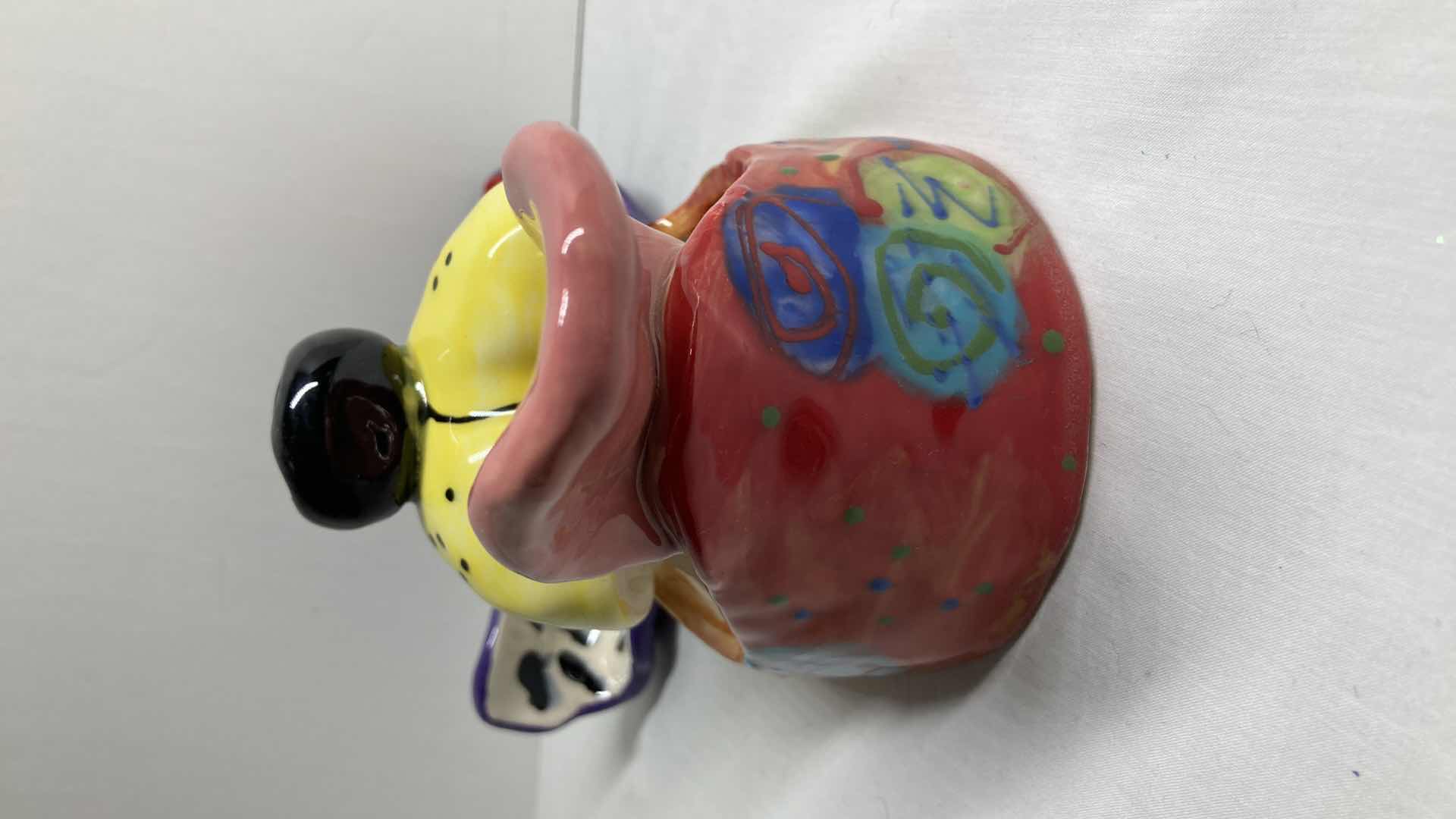 Photo 5 of ABSTRACT MULTI COLOR CERAMIC DOG MASK 3-13 BY DOTTIE DRACOS 6.5” X 10.5”