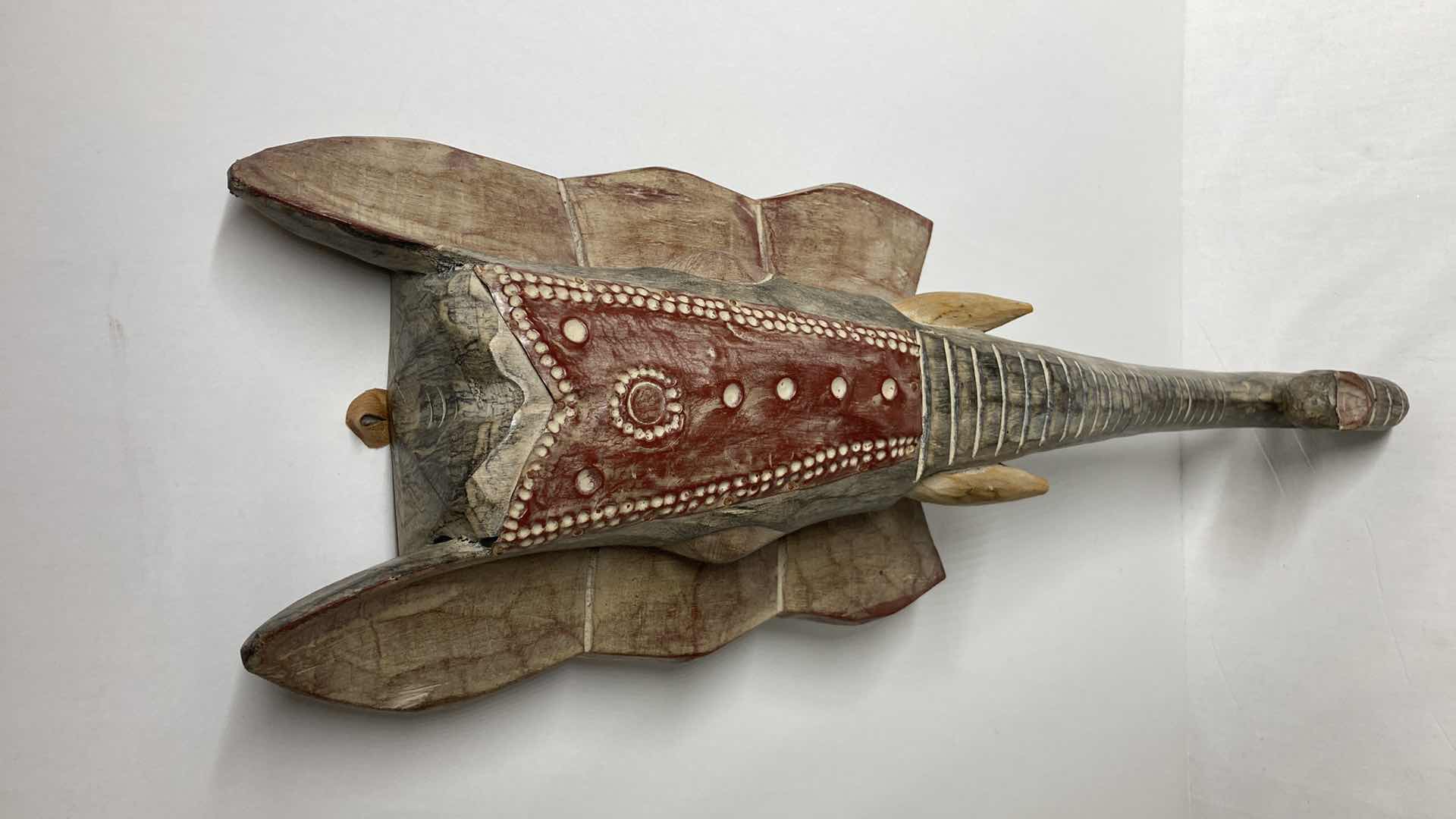 Photo 1 of EWE ELEPHANT’S EFFORT WOOD MASK BY EMMANUEL NYADEDZOR MADE IN GHANA WEST AFRICA W PURCHASE ORDER 7” X 3” H24”
