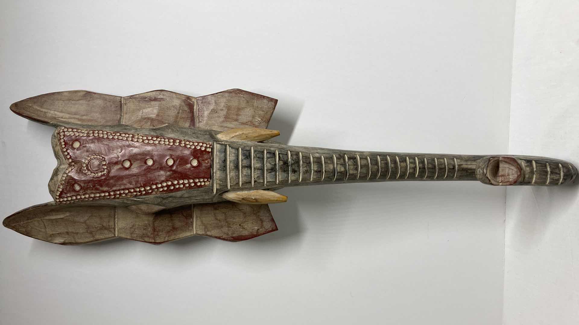 Photo 1 of EWE ELEPHANT’S EFFORT WOOD MASK BY EMMANUEL NYADEDZOR MADE IN GHANA WEST AFRICA W PURCHASE ORDER 7” X 3” H24”