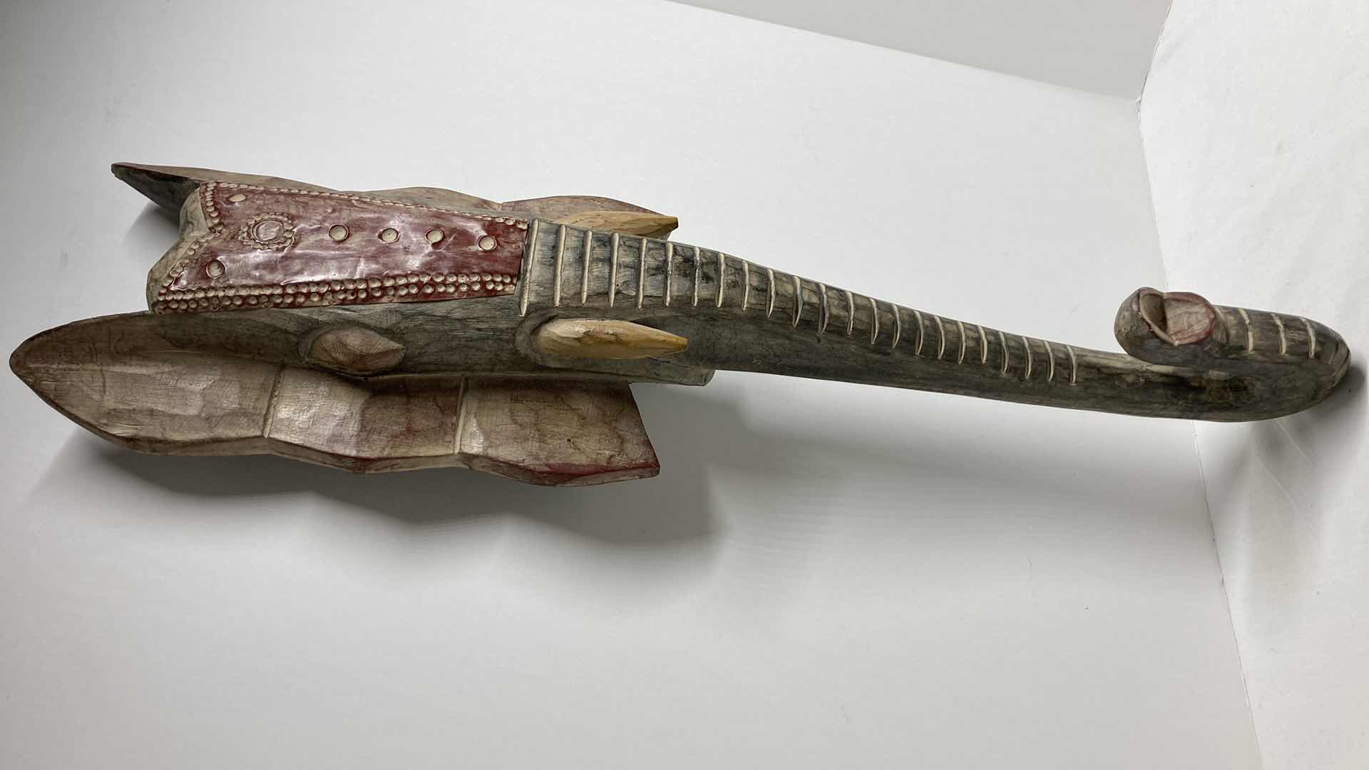 Photo 1 of EWE ELEPHANT’S EFFORT WOOD MASK BY EMMANUEL NYADEDZOR MADE IN GHANA WEST AFRICA W PURCHASE ORDER 7” X 3” H24”