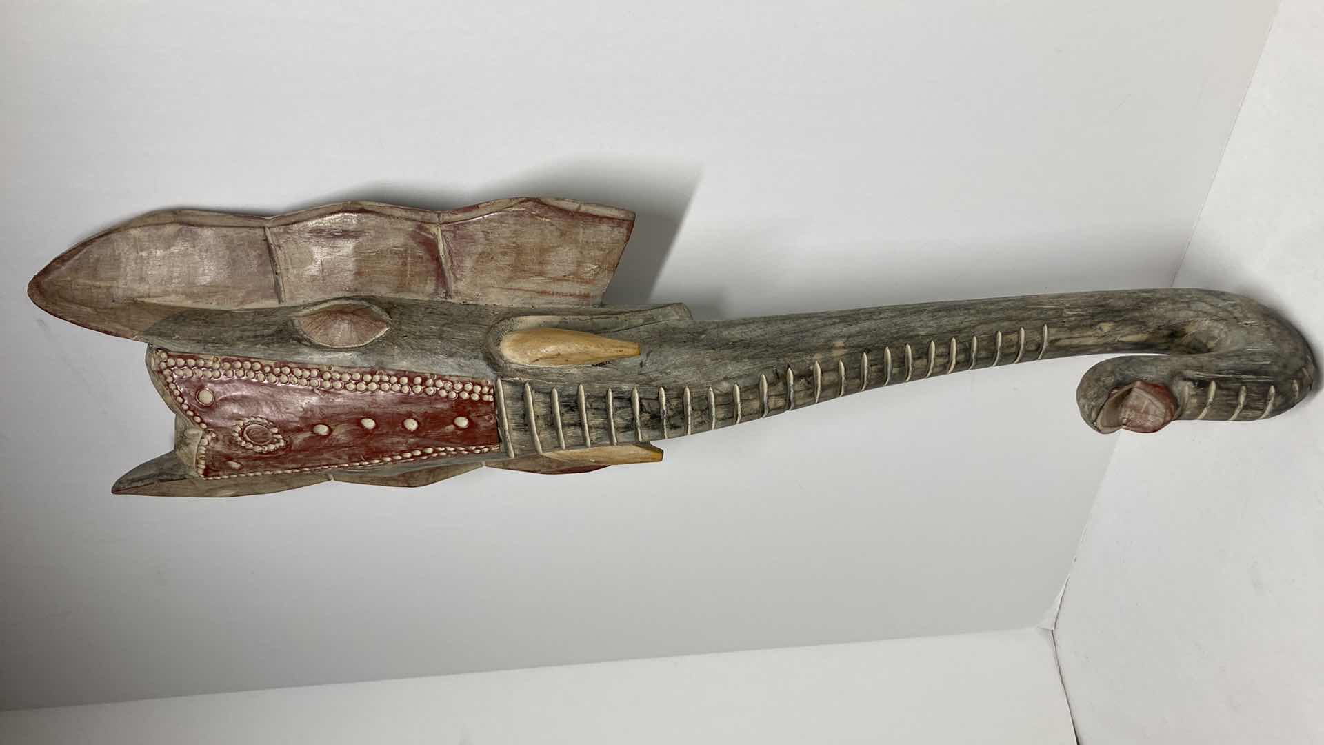 Photo 1 of EWE ELEPHANT’S EFFORT WOOD MASK BY EMMANUEL NYADEDZOR MADE IN GHANA WEST AFRICA W PURCHASE ORDER 7” X 3” H24”