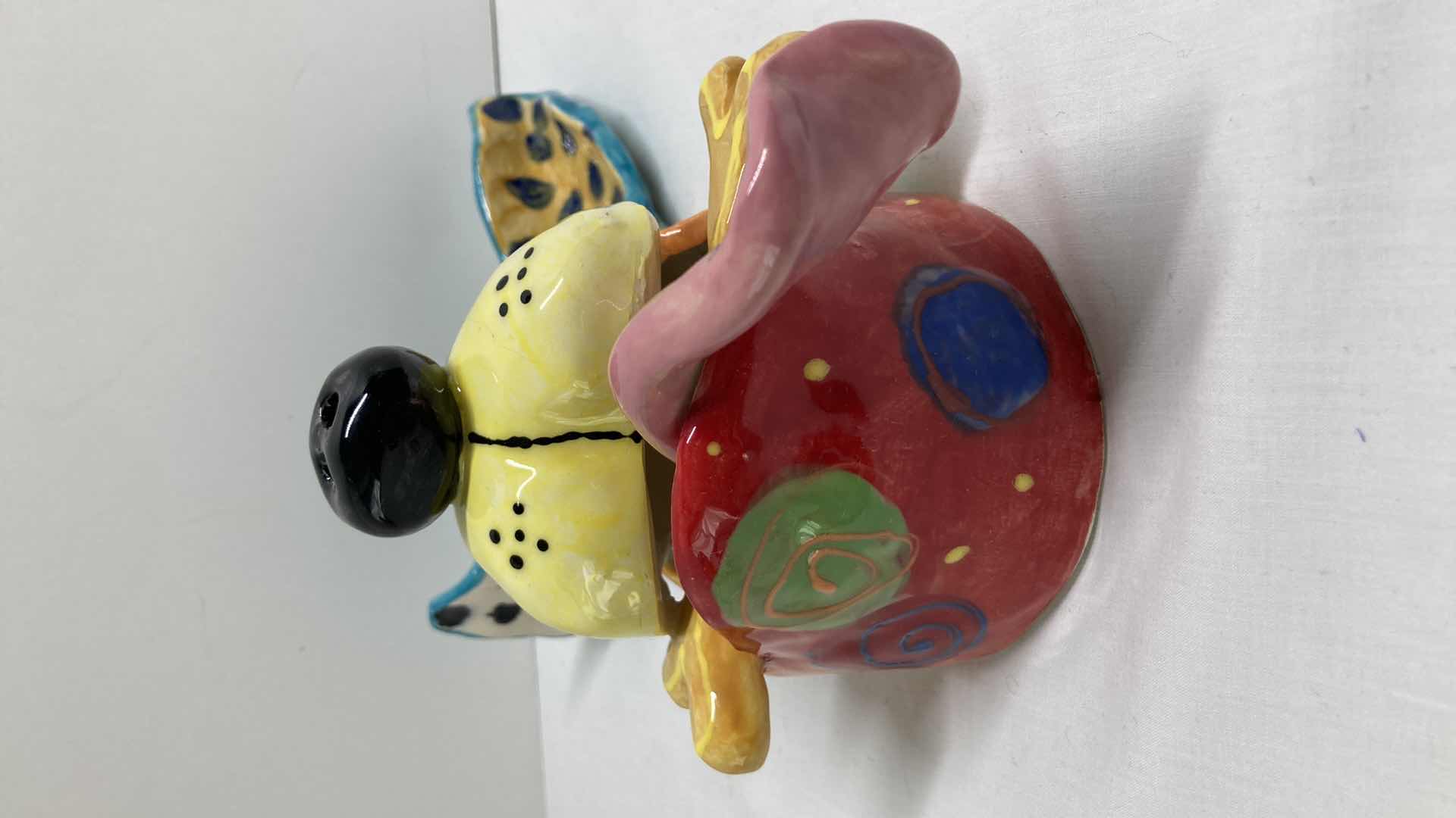 Photo 1 of ABSTRACT MULTI COLOR CERAMIC DOG MASK LDM/BONE 11/02 BY DOTTIE DRACOS 6.75” X 10.25”