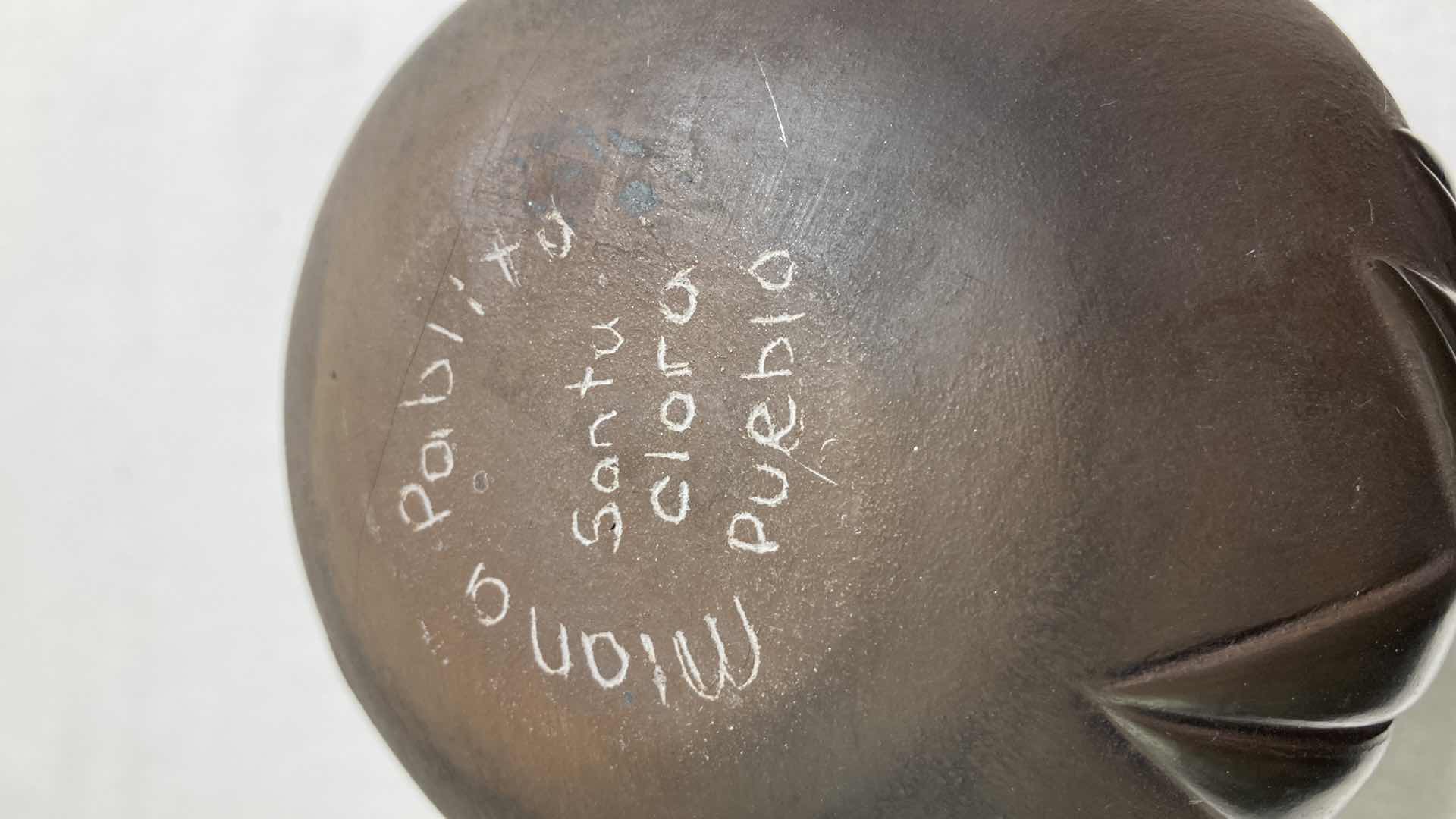 Photo 5 of SANTA CLARA EBONY POTTERY BY MIANA POBLITO 5” X 5.25”