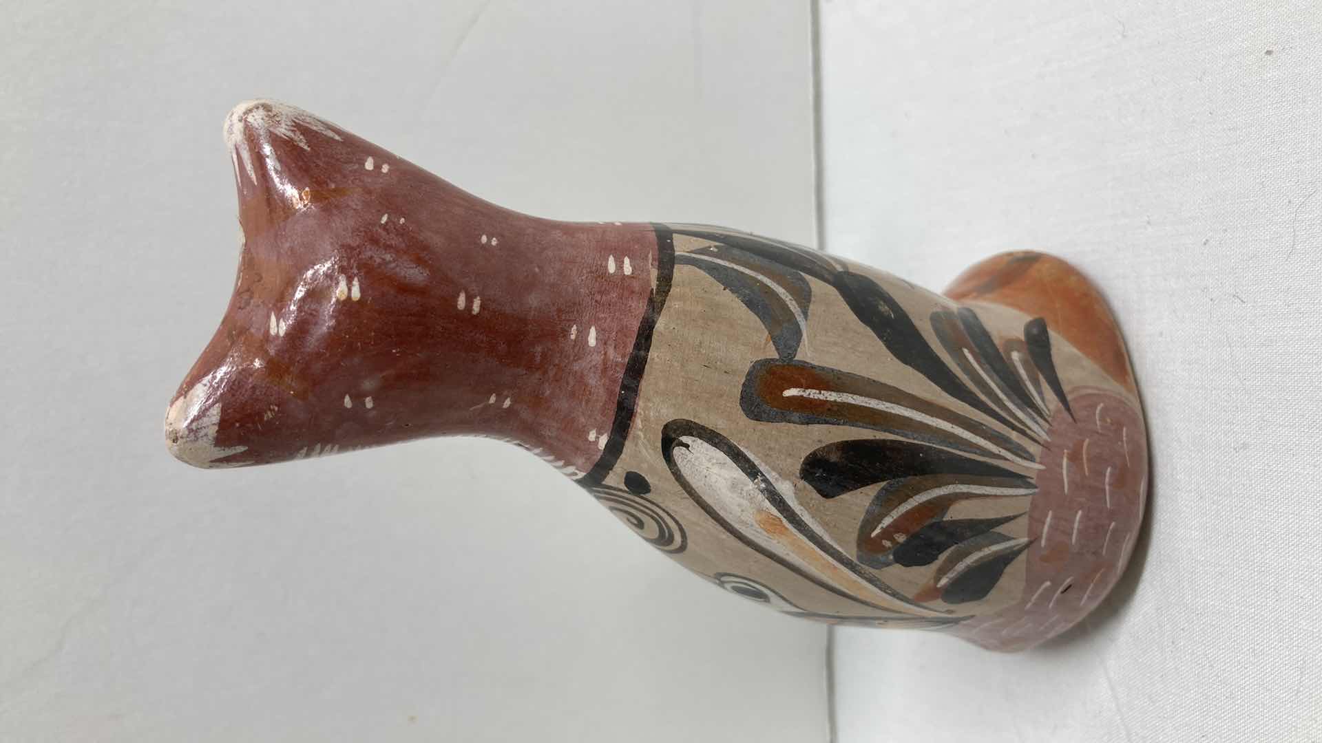 Photo 1 of HAND PAINTED CERAMIC CAT FIGURINE 2.25” X 4.5”