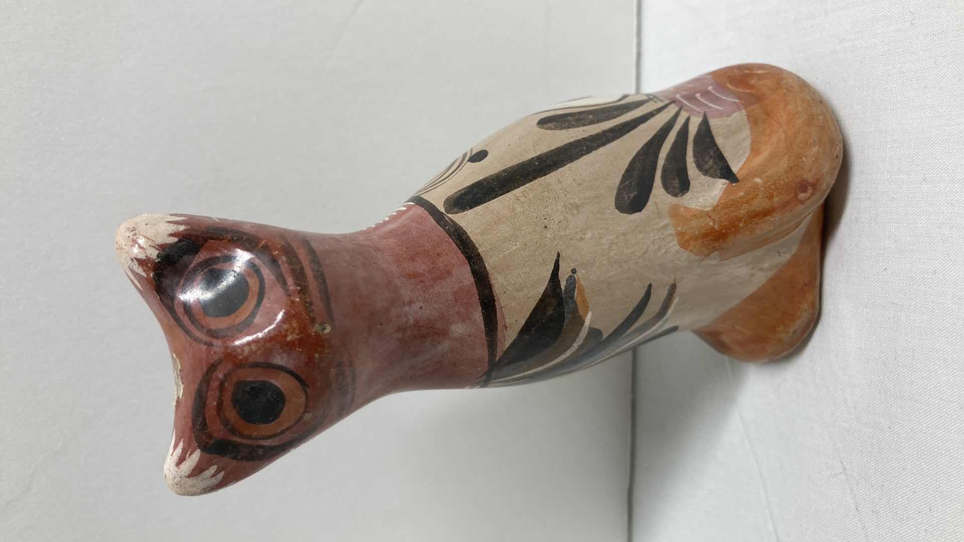 Photo 1 of HAND PAINTED CERAMIC CAT FIGURINE 2.25” X 4.5”