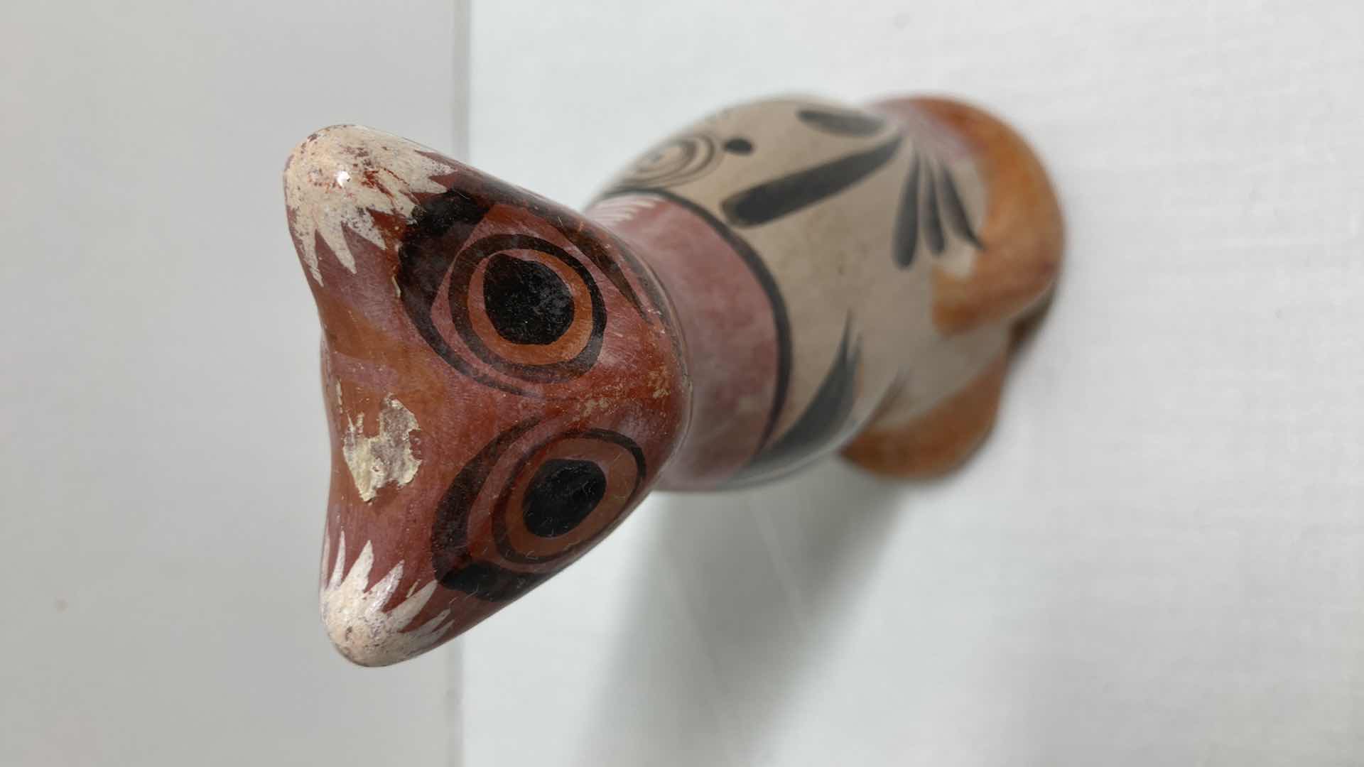 Photo 1 of HAND PAINTED CERAMIC CAT FIGURINE 2.25” X 4.5”