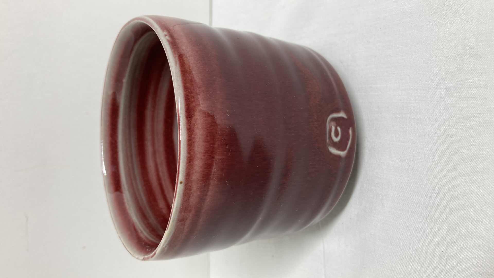 Photo 1 of DSU SWIRLED CERAMIC JAR 3.5” X 3.25”