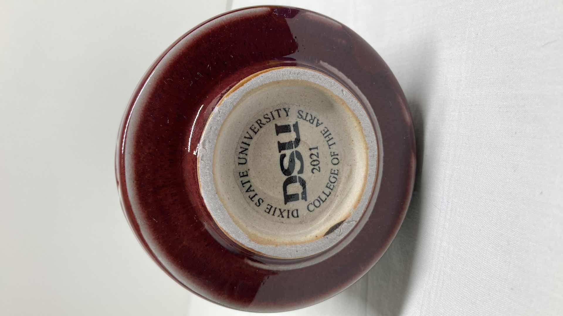 Photo 1 of DSU SWIRLED CERAMIC JAR 3.5” X 3.25”