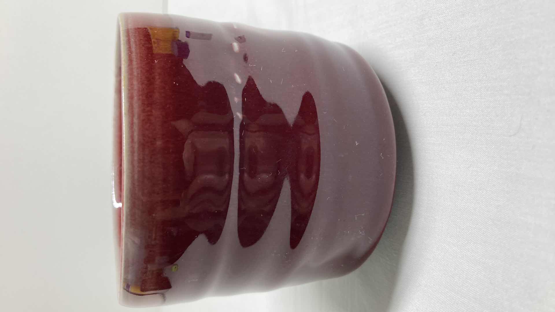 Photo 3 of DSU SWIRLED CERAMIC JAR 3.5” X 3.25”