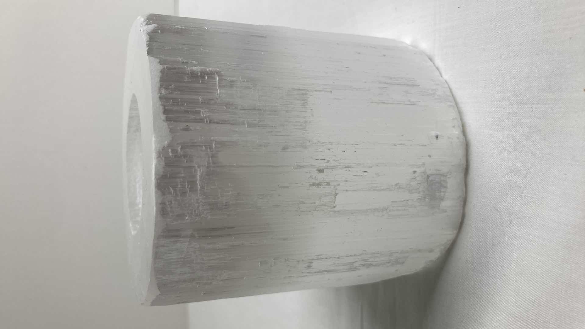 Photo 1 of MINE FINDS QUARTZ CANDLE HOLDER BY JAY KING HANDCRAFTED IN MOROCCO 3.75” X 3.5” H4”