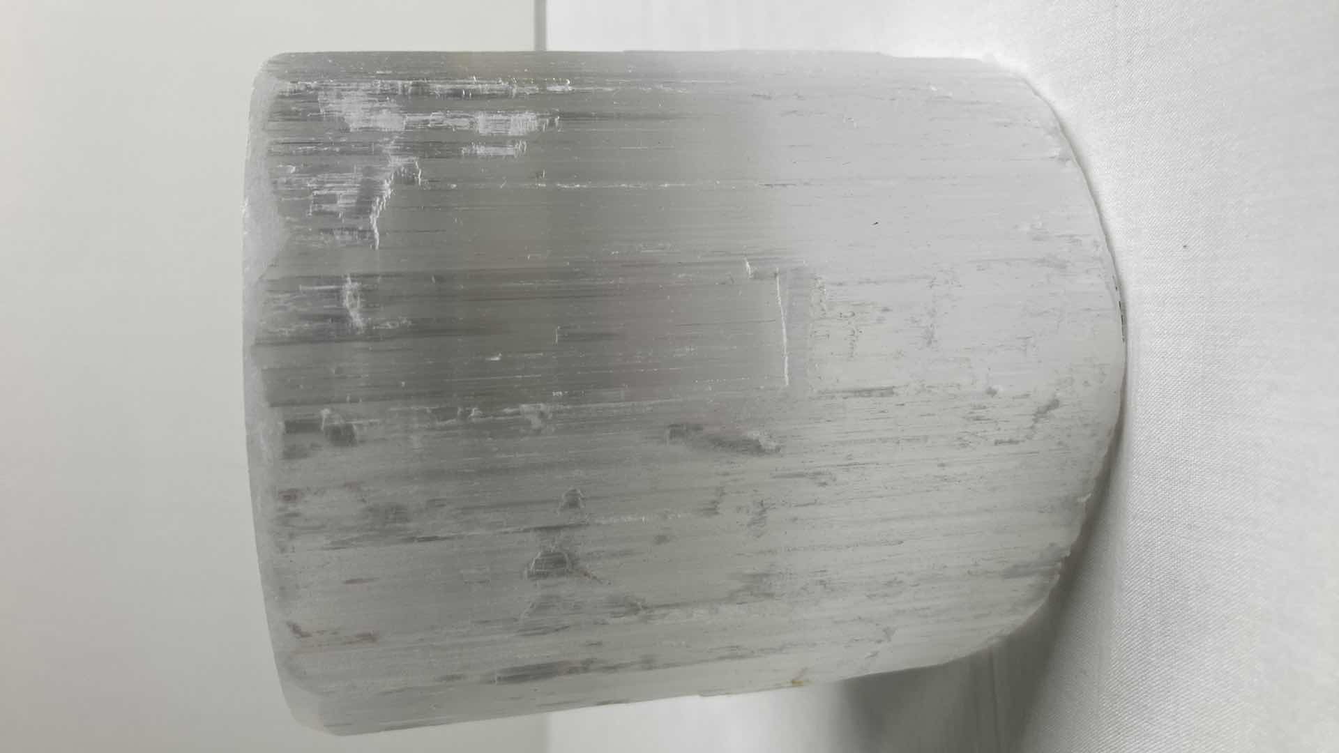 Photo 1 of MINE FINDS QUARTZ CANDLE HOLDER BY JAY KING HANDCRAFTED IN MOROCCO 3.75” X 3.5” H4”