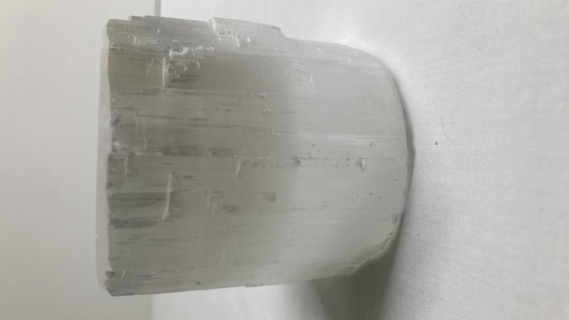 Photo 1 of MINE FINDS QUARTZ CANDLE HOLDER BY JAY KING HANDCRAFTED IN MOROCCO 2.75” X 2.5” H3”