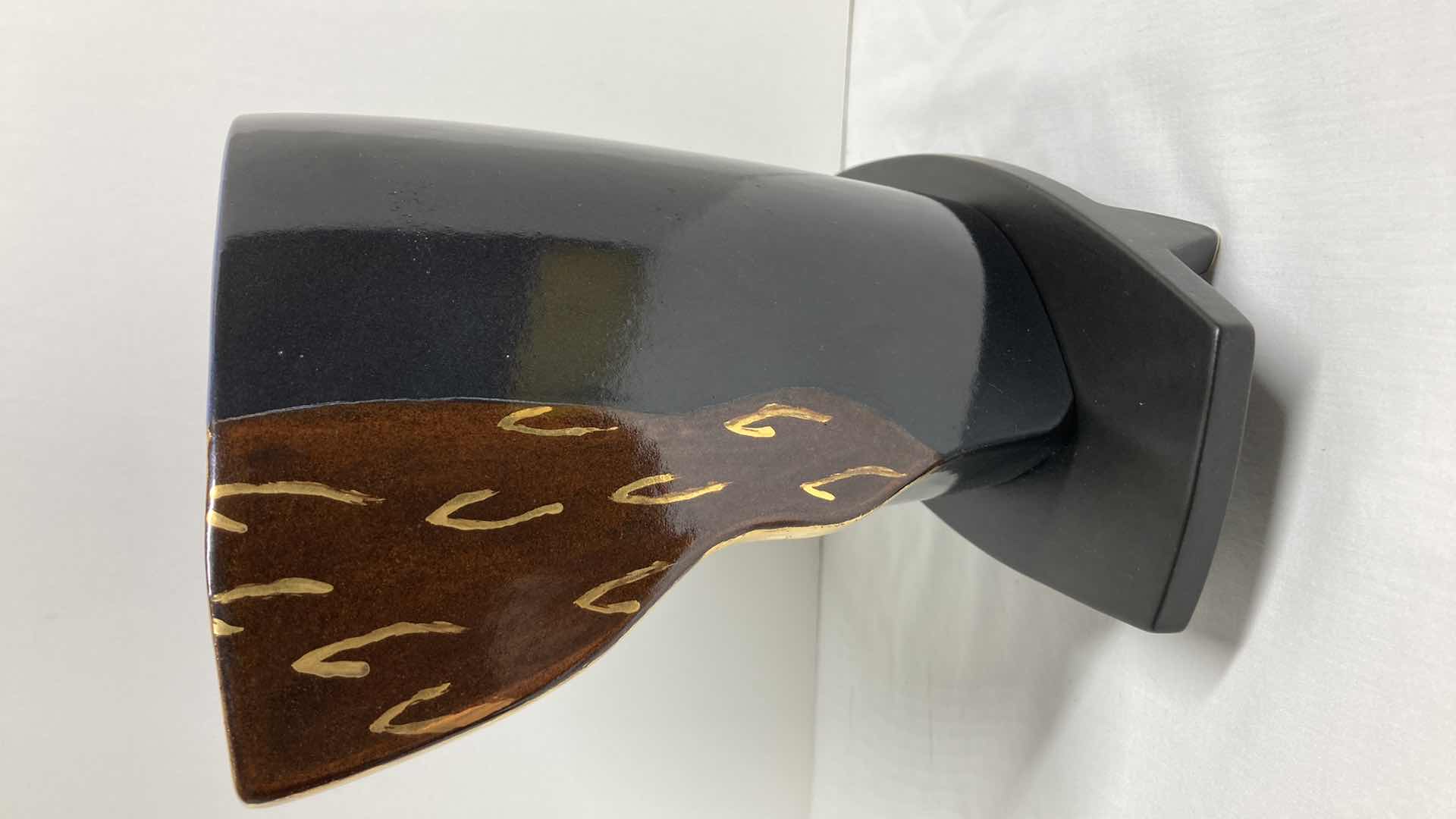 Photo 1 of ORNATE HAND PAINTED CERAMIC VASE