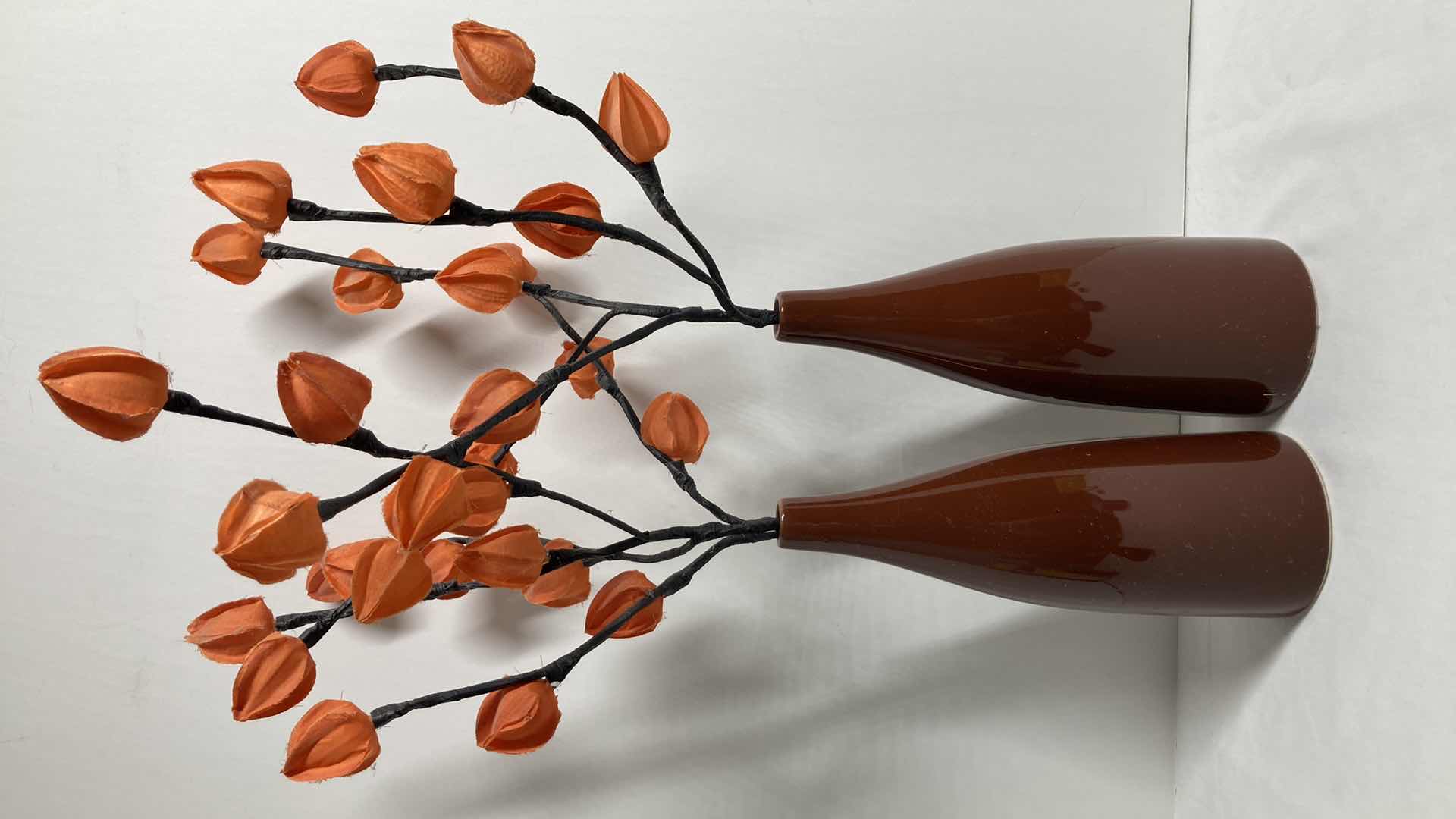 Photo 1 of LIGHT UP FLORAL VASES (2) 3.75” X 23”