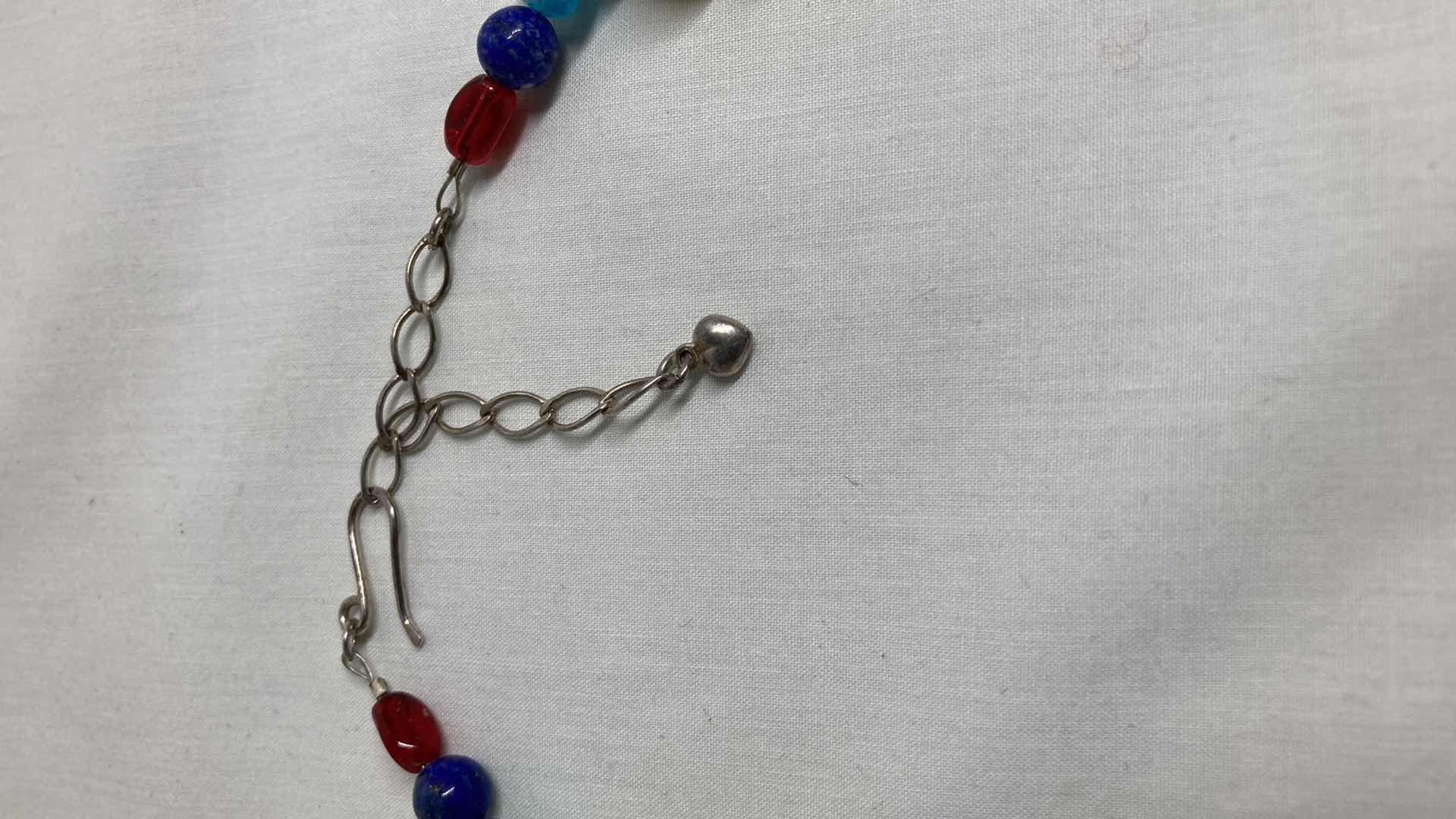 Photo 1 of MULTI COLORED BEAD & STONE NECKLACE 0.75” X 24.5”