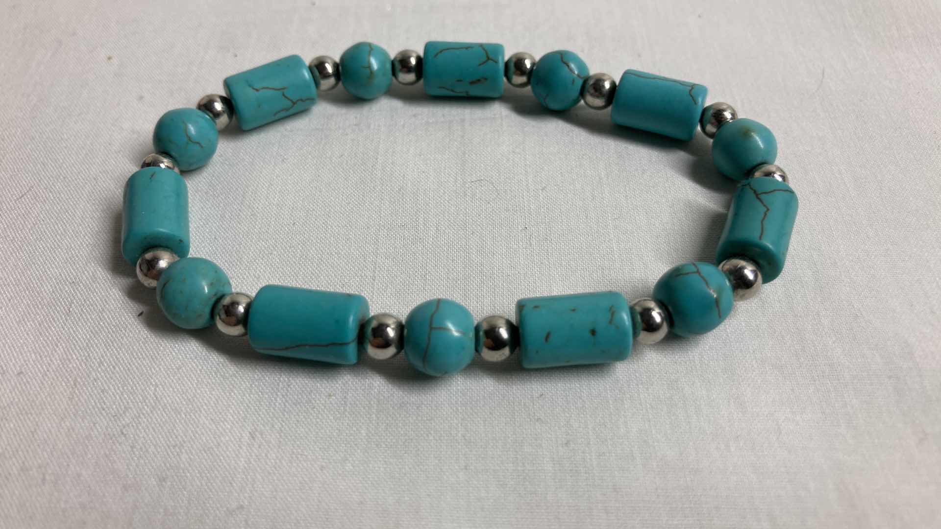 Photo 1 of TURQUOISE 4” BRACELET & EARRING 2” SET