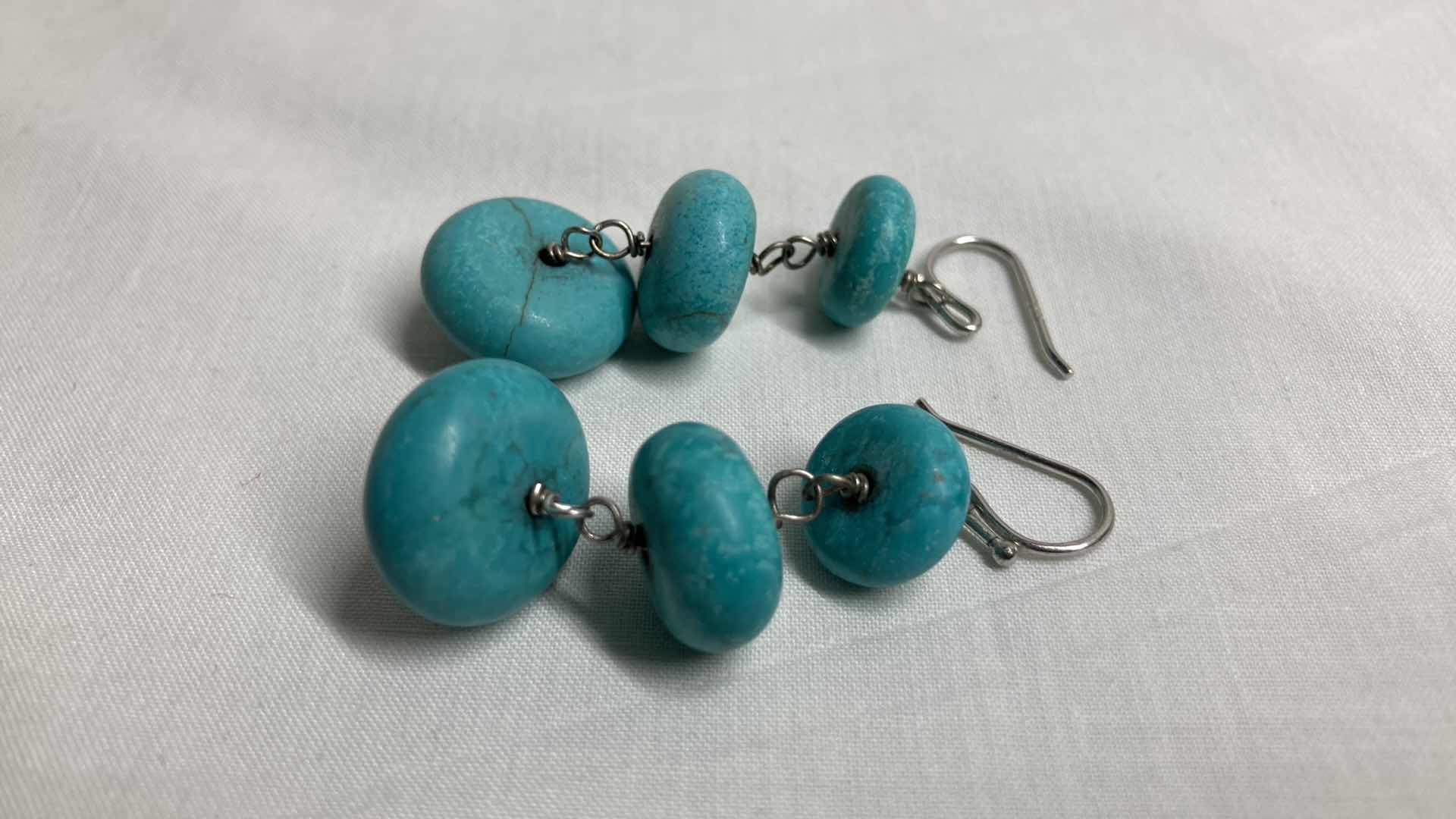 Photo 1 of TURQUOISE 4” BRACELET & EARRING 2” SET