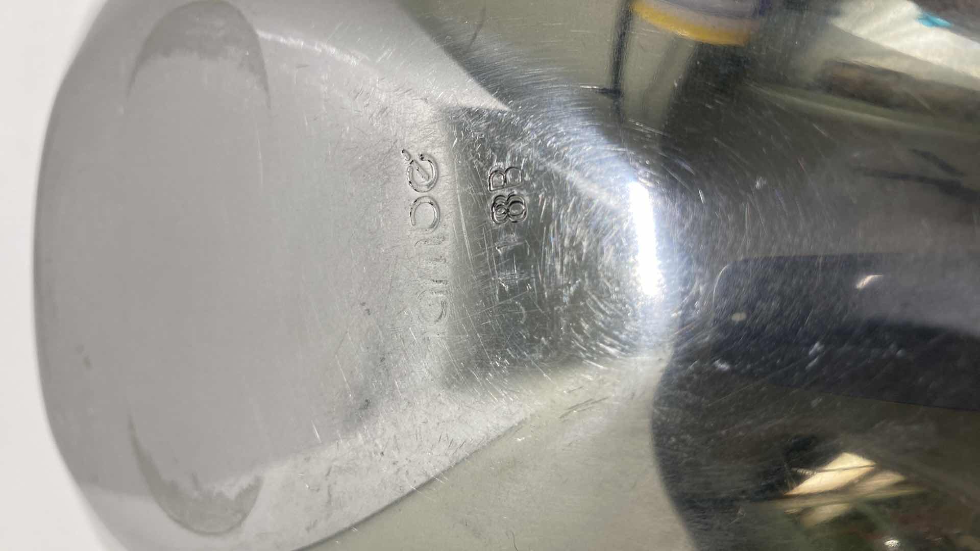 Photo 3 of NAMBE HEART SHAPED CAST ALUMINUM DISH 118B W LOVE DECOR & SILVER FINISH GLASS BOWL 5.5” X 2.5”